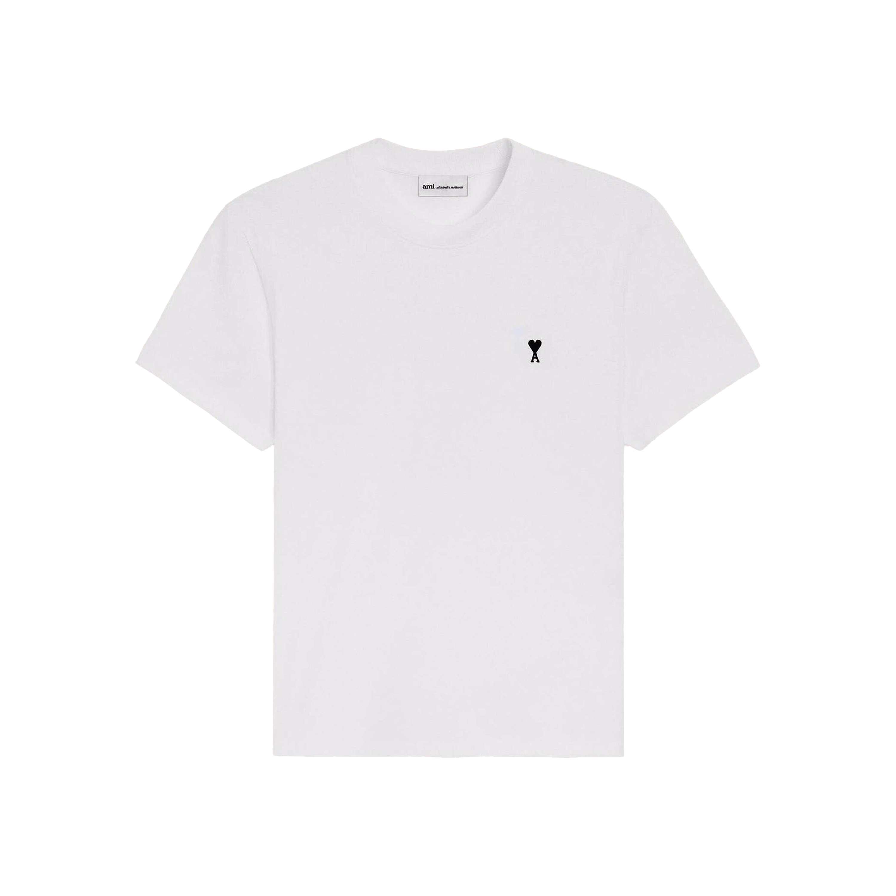 Camiseta Blanca Ami Paris Coeur Contrasted