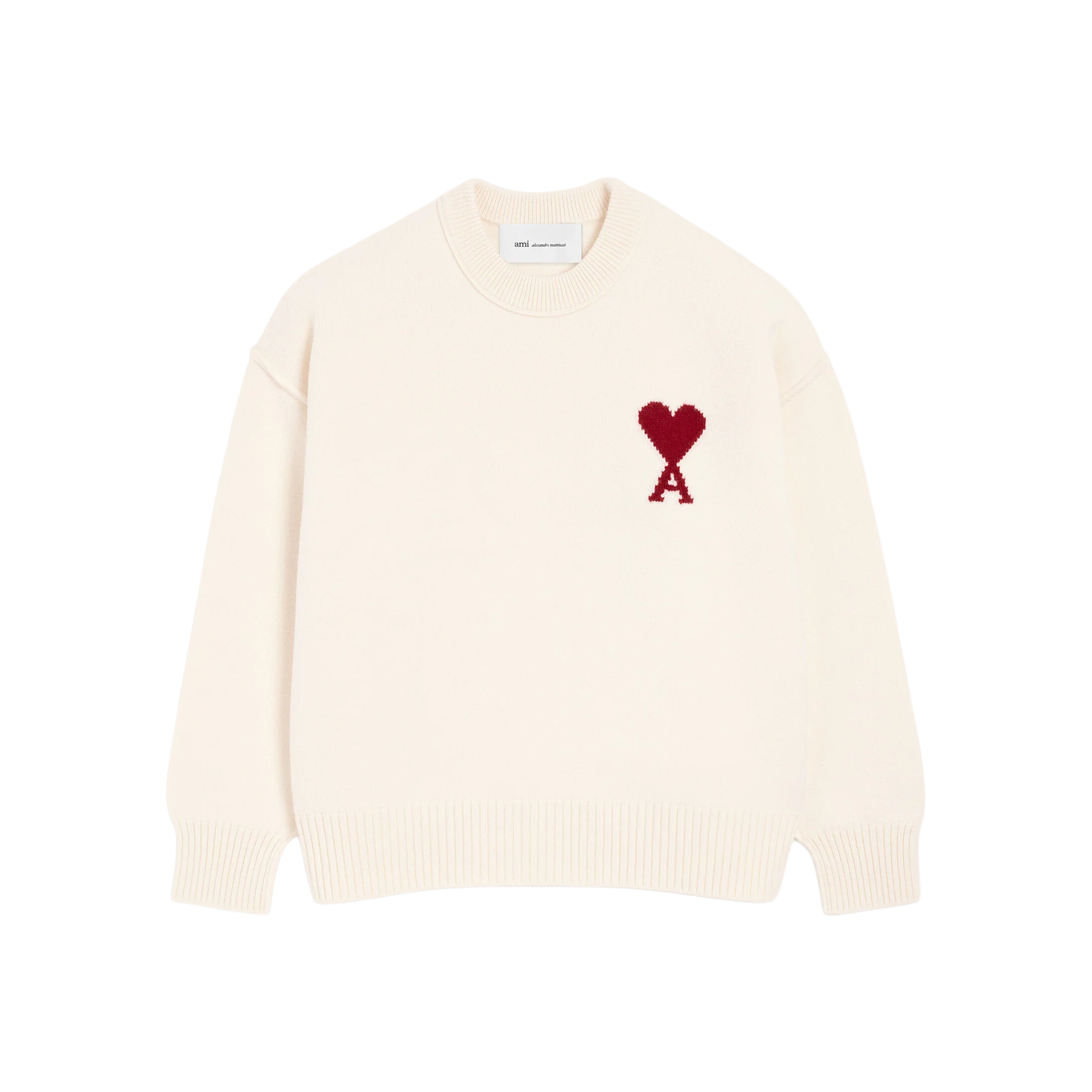 Buzo Blanco Ami Paris Contrasted Coeur