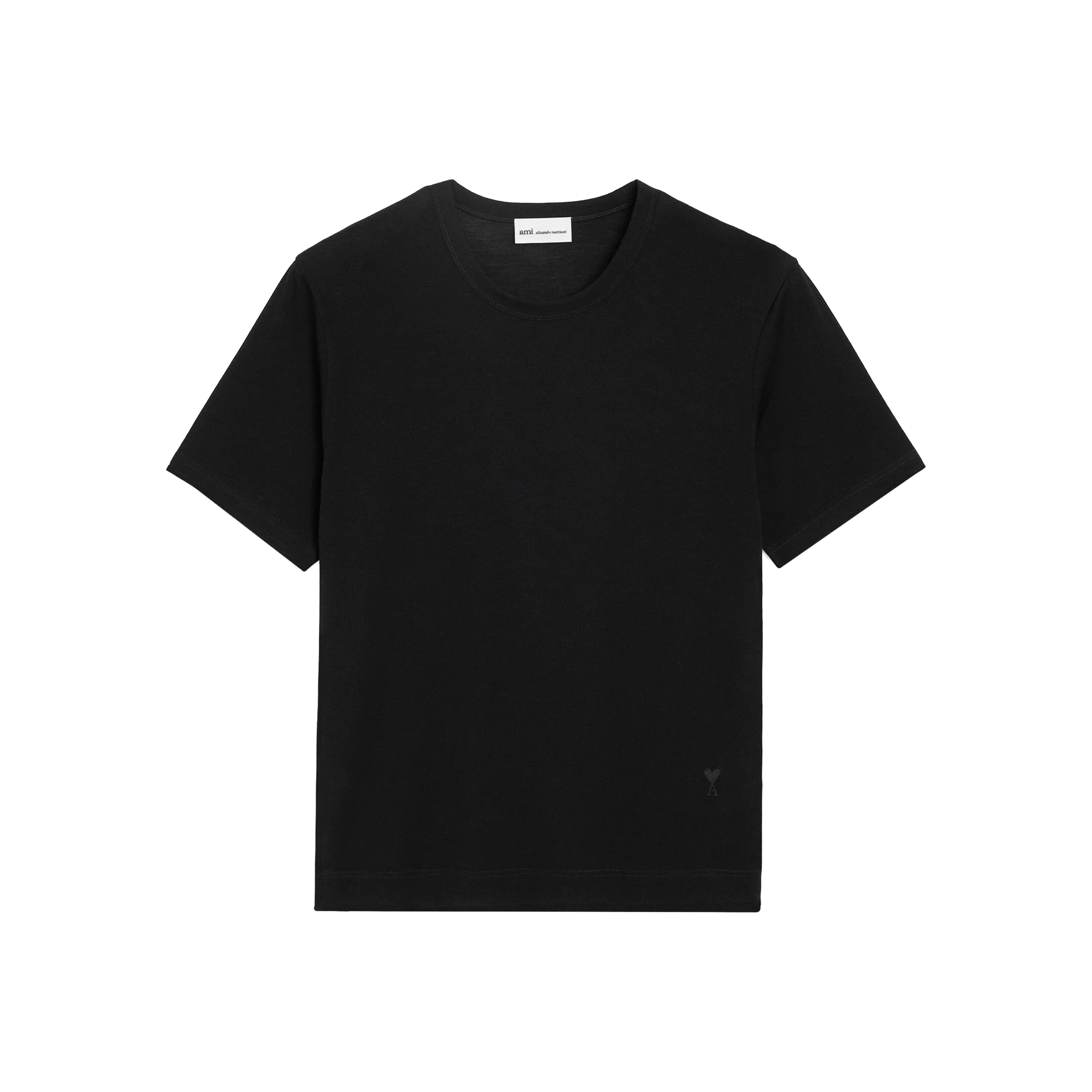 Camiseta Negra Ami Paris Basic Coeur