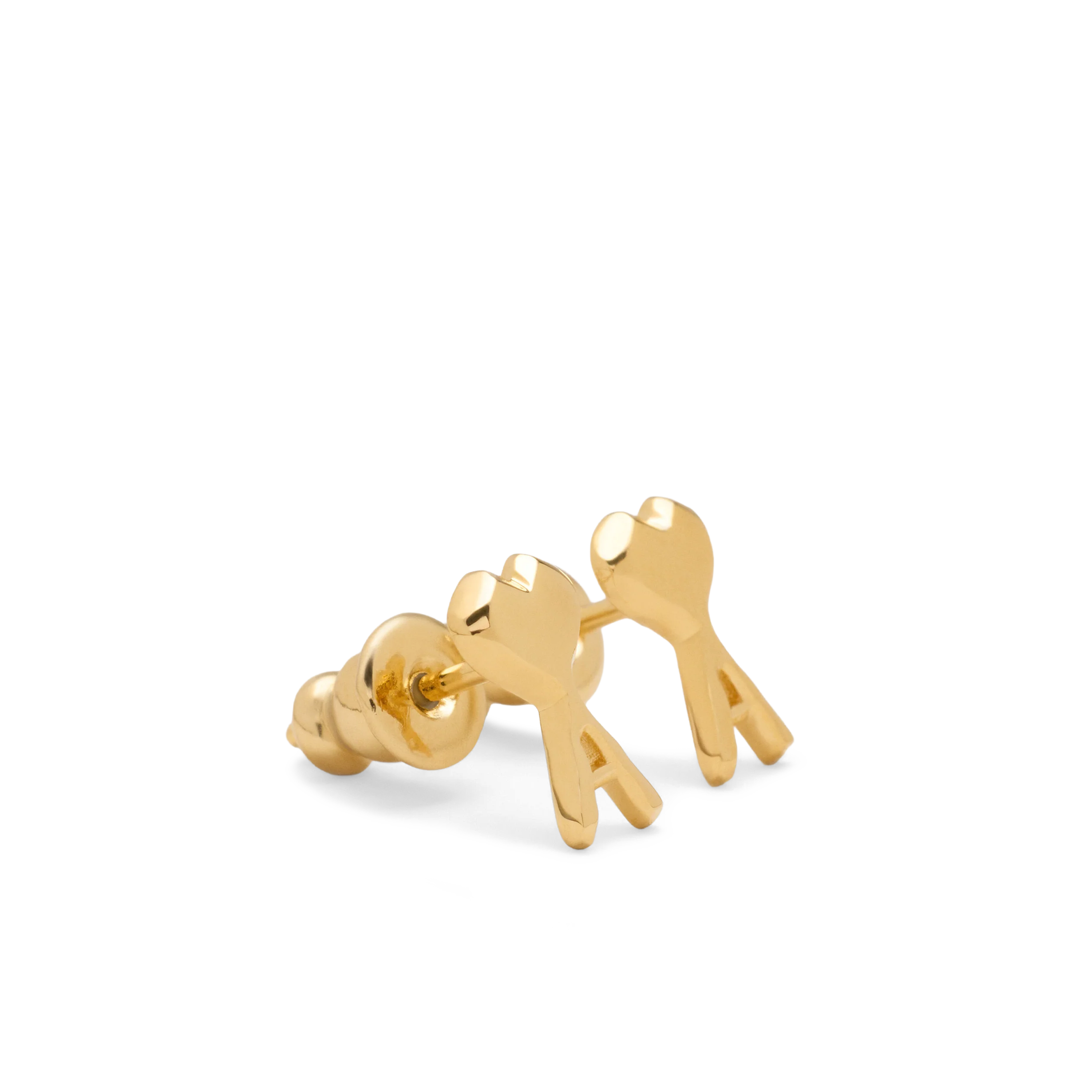 Aretes Dorado Ami Paris Hammered