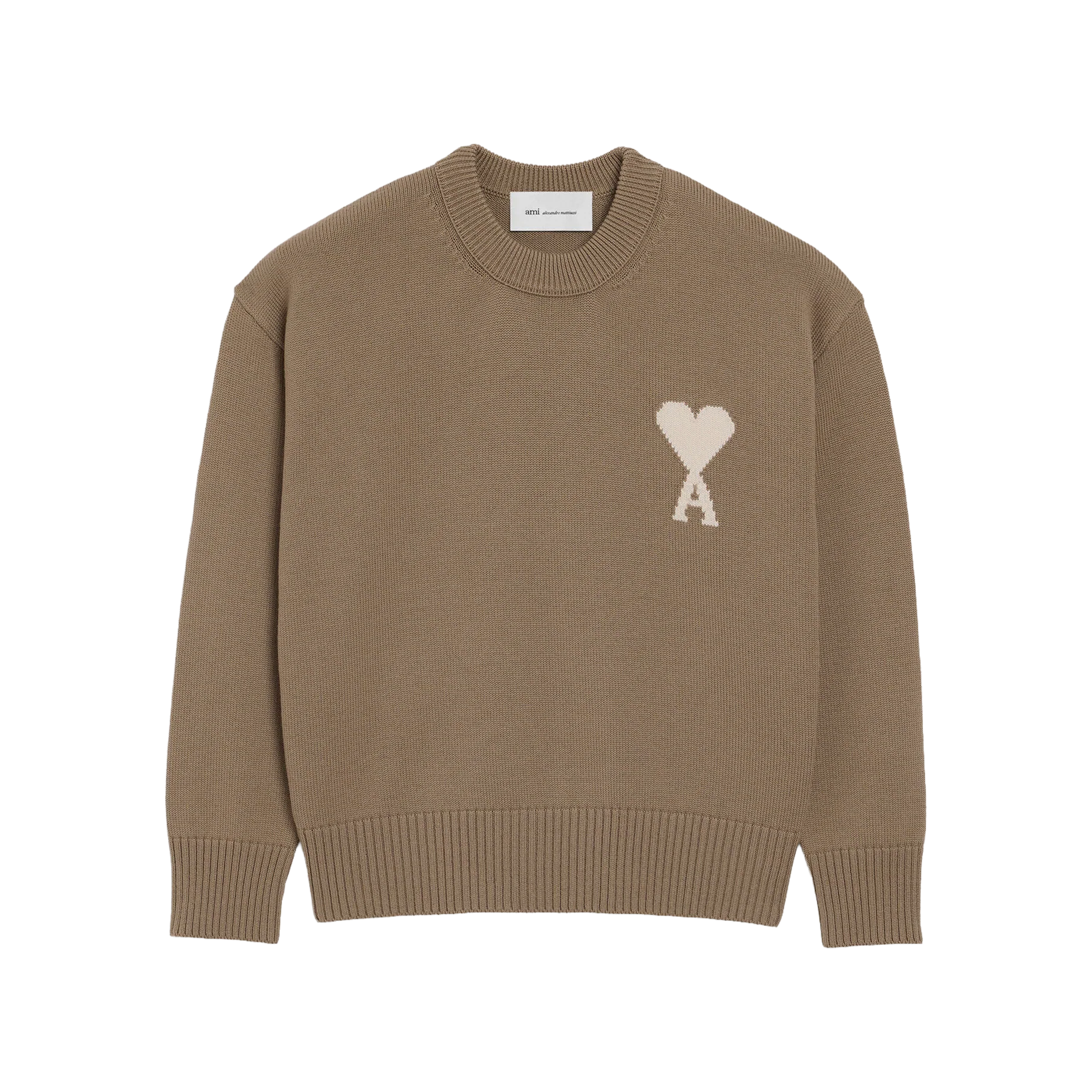 Buzo Beige Ami Paris Contrasted Coeur