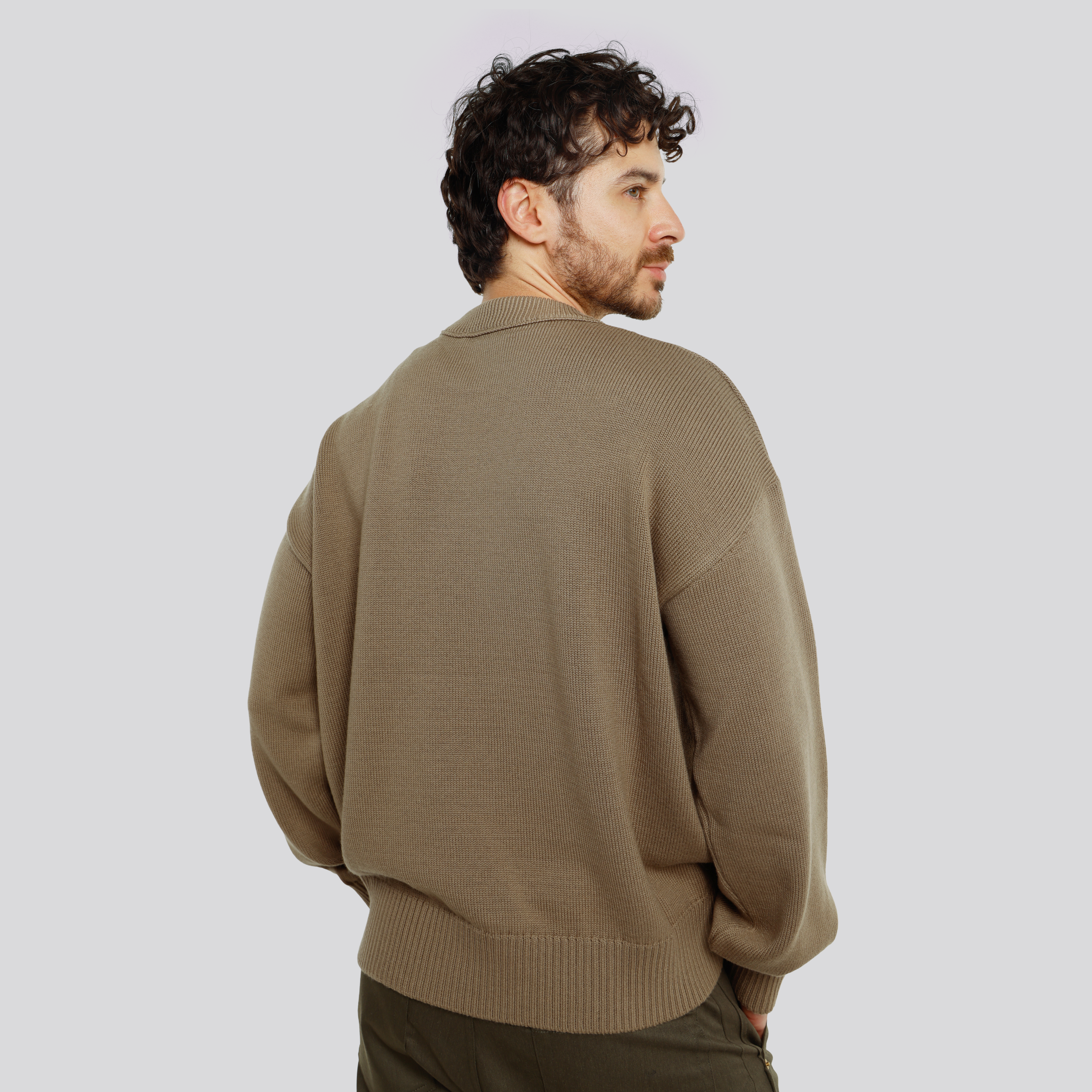 Buzo Beige Ami Paris Contrasted Coeur