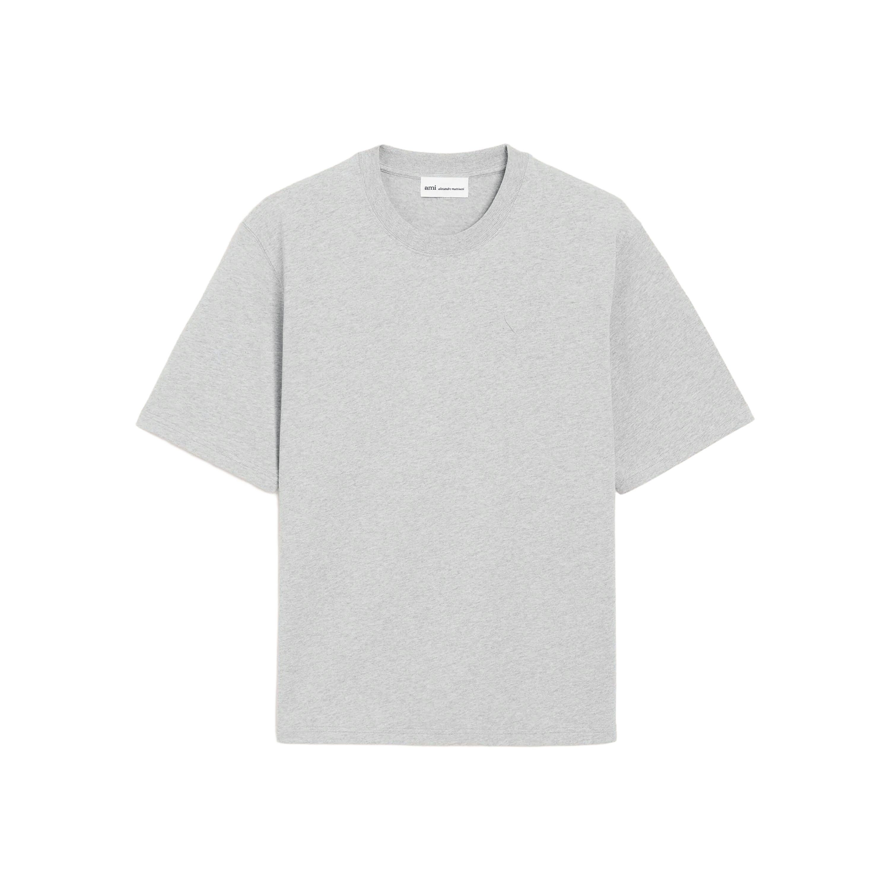 Camiseta Gris Ami Paris Tonal Embossed