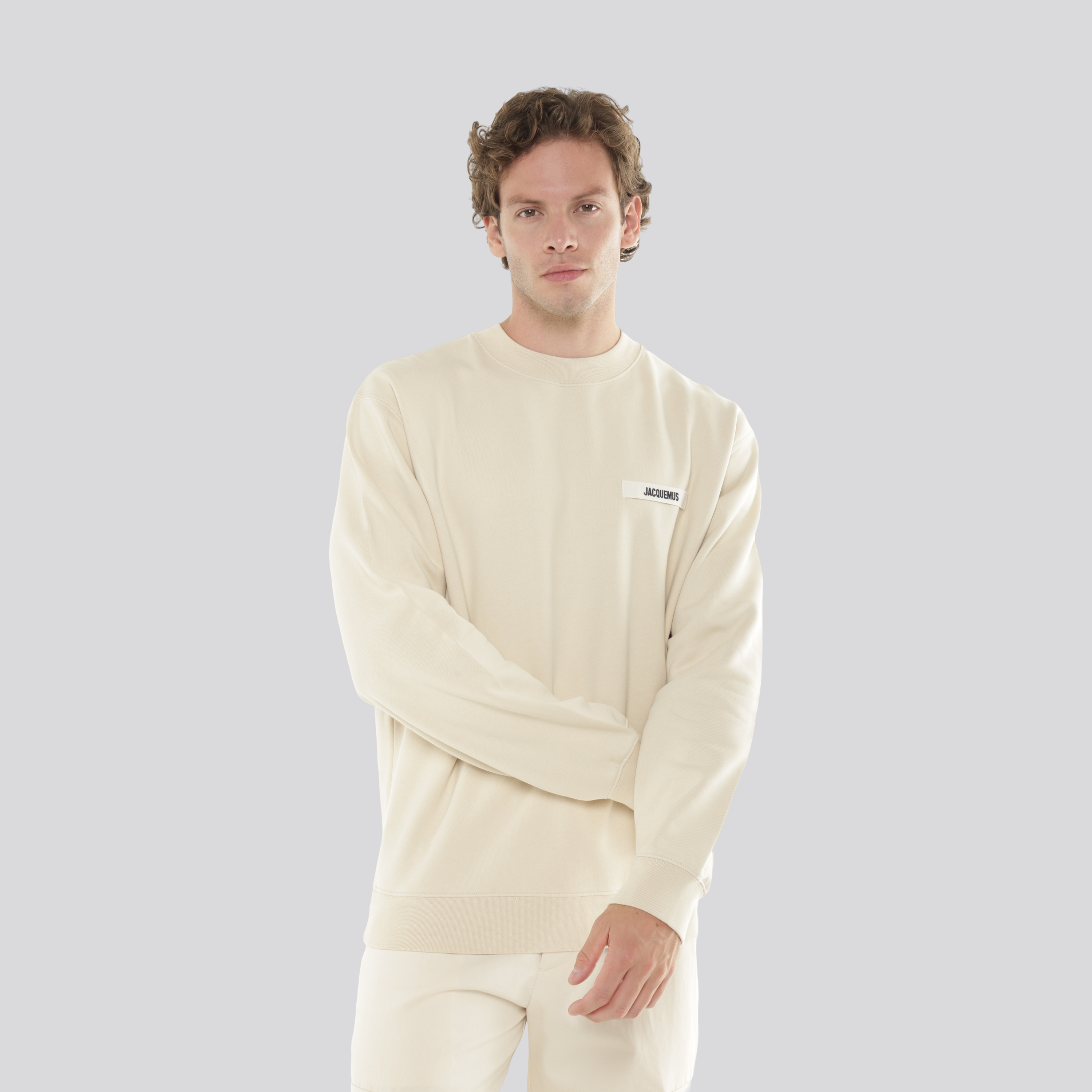 Buzo Beige Jacquemus Le Sweatshirt Gros Grain