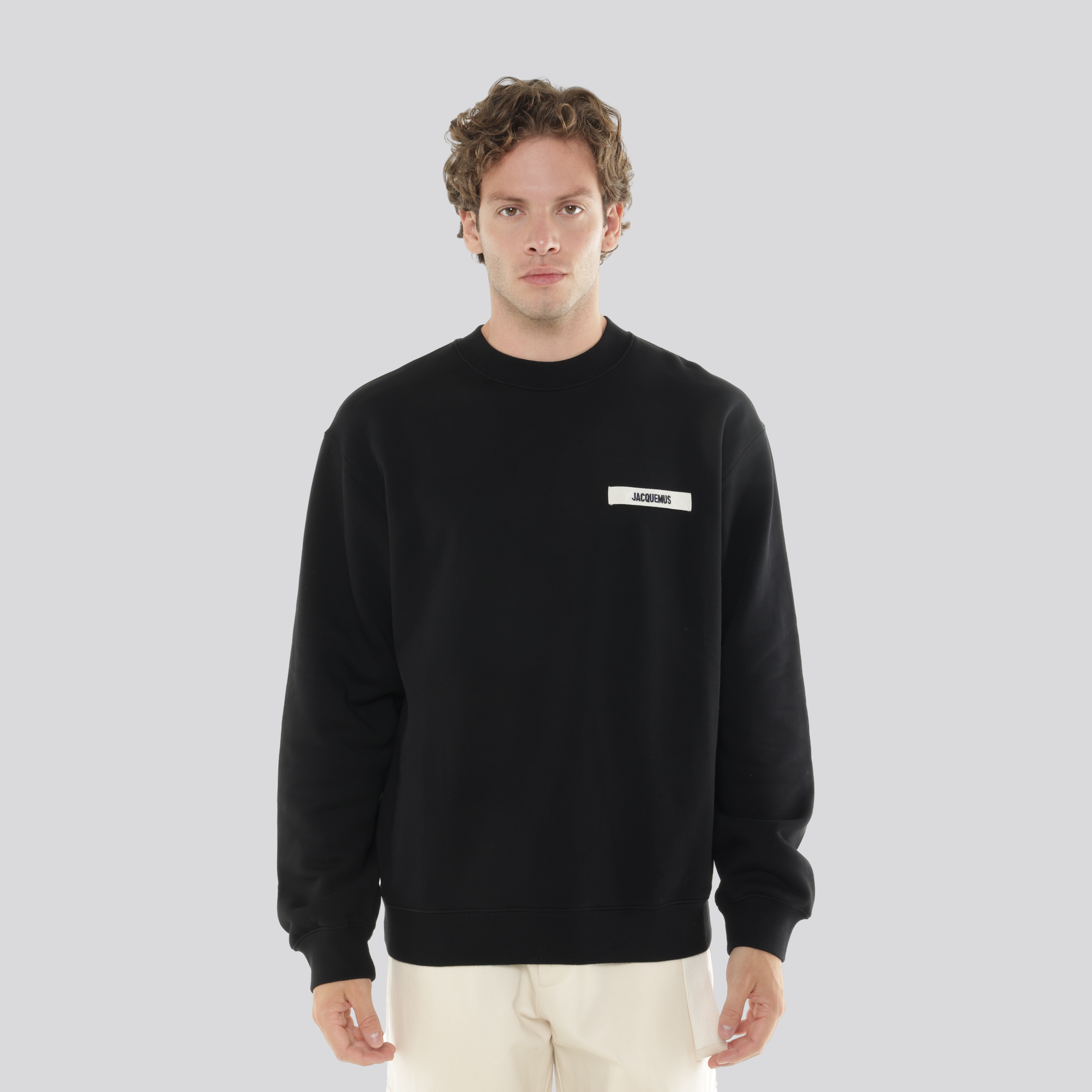 Buzo Negro Jacquemus Le Sweatshirt Gros Grain