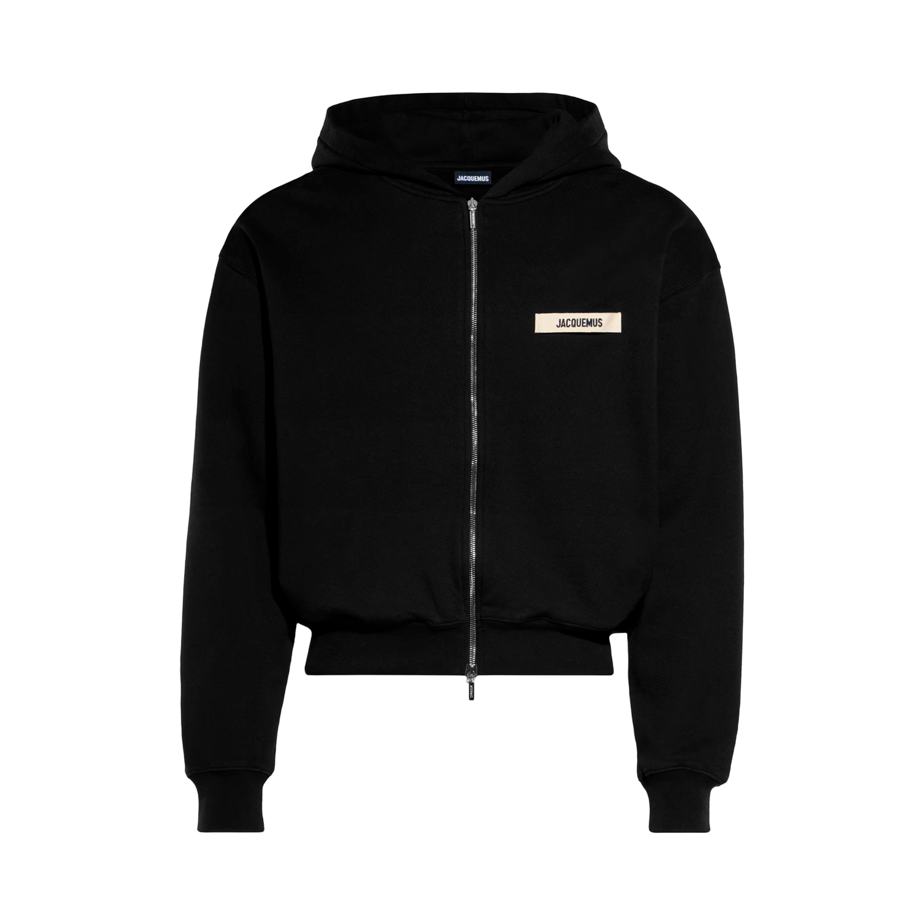 Chaqueta Negra Jacquemus Le Hoodie Zip Gros Grain