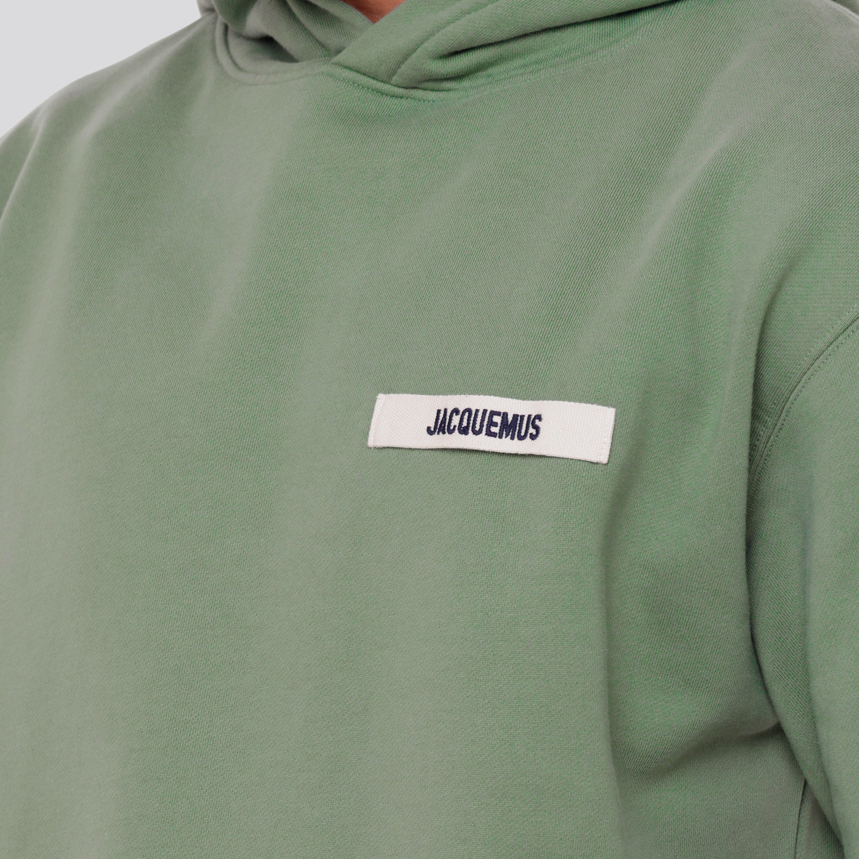Buzo Tipo Hoddie Verde Jacquemus Le Hoodie Gros Grain