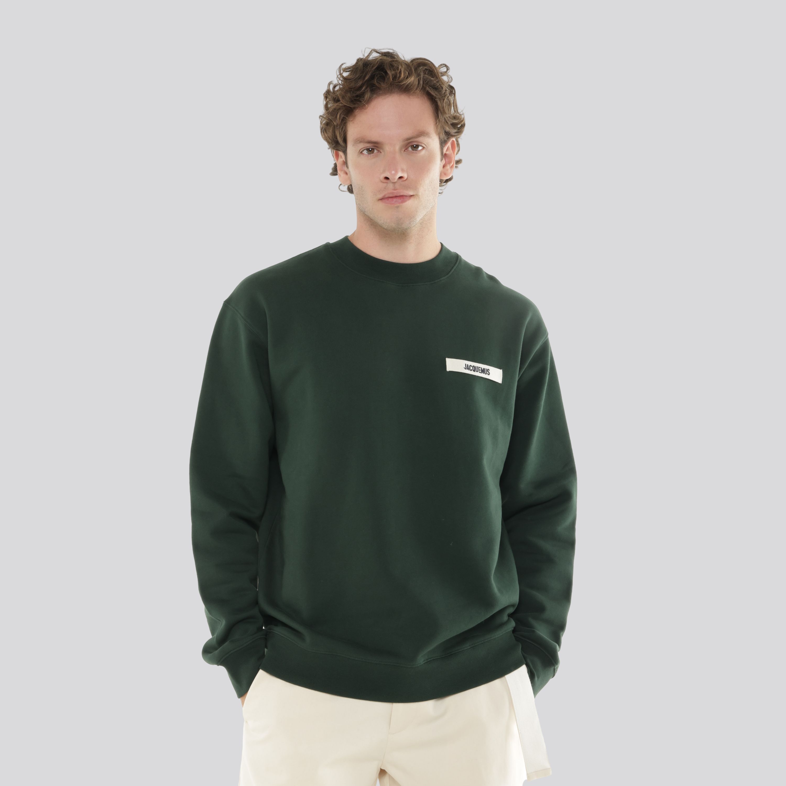 Buzo Verde Jacquemus Le Sweatshirt Gros Grain