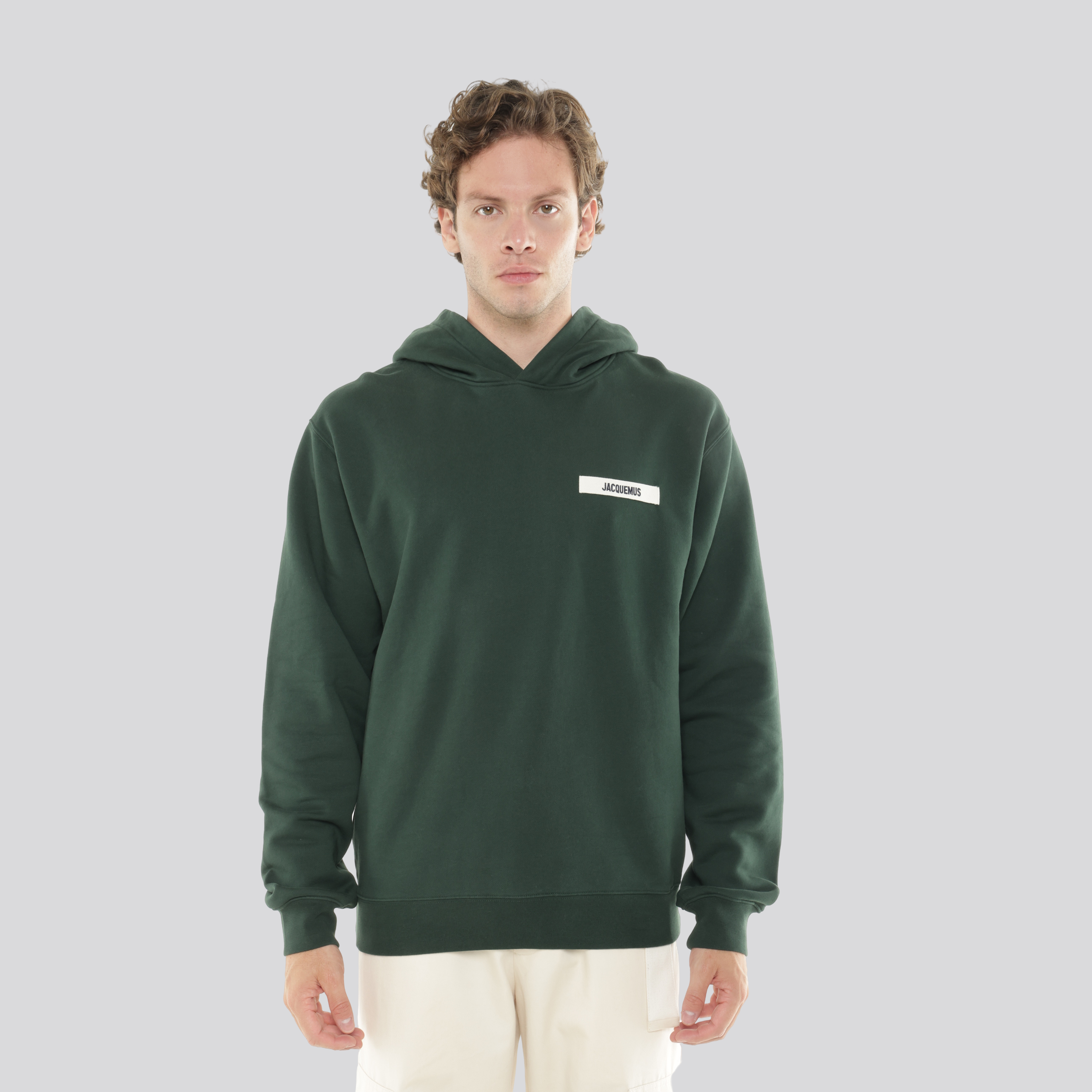Buzo Tipo Hoodie Verde Jacquemus Le Hoodie Gros Grain