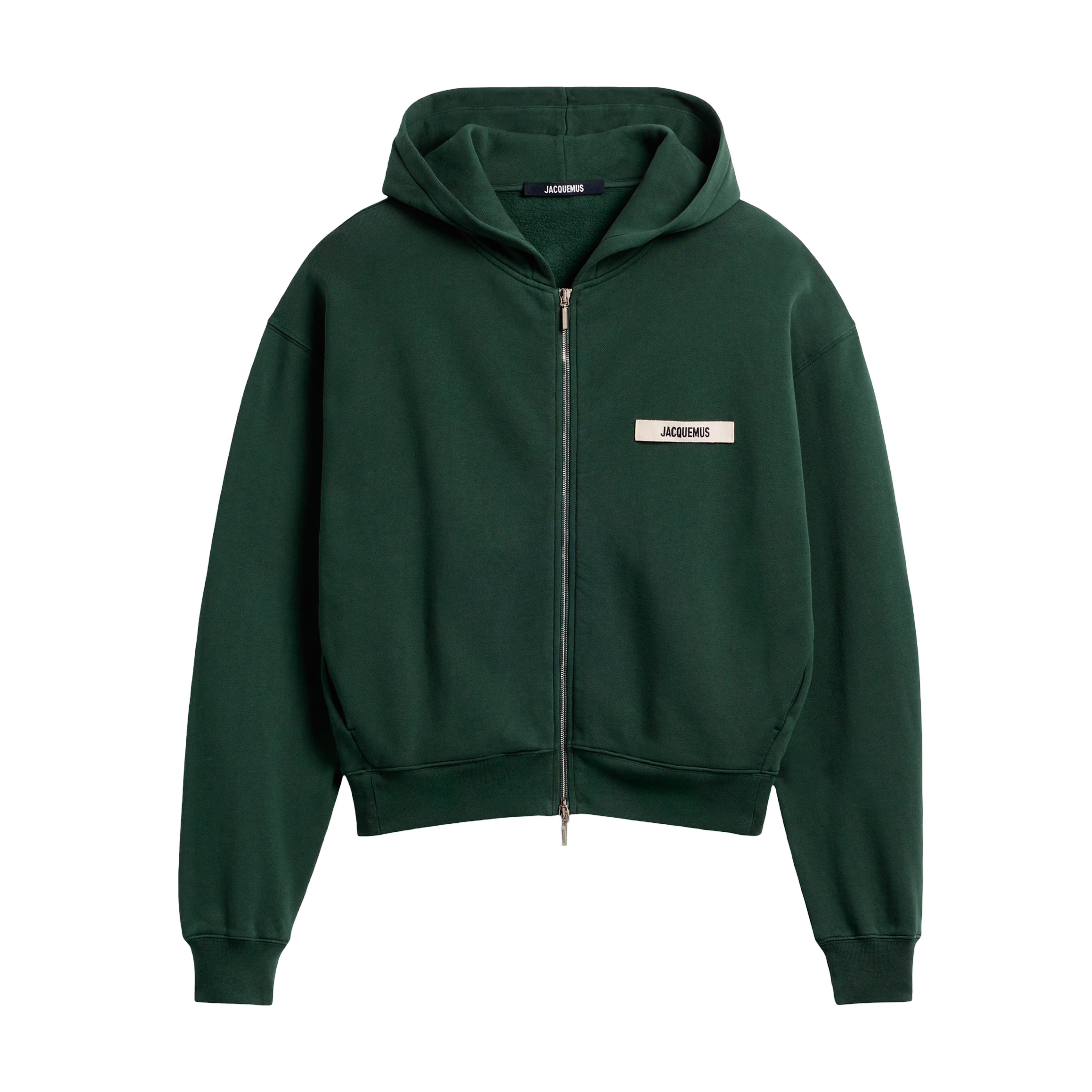 Chaqueta Verde Jacquemus Le Hoodie Zip Gros Grain