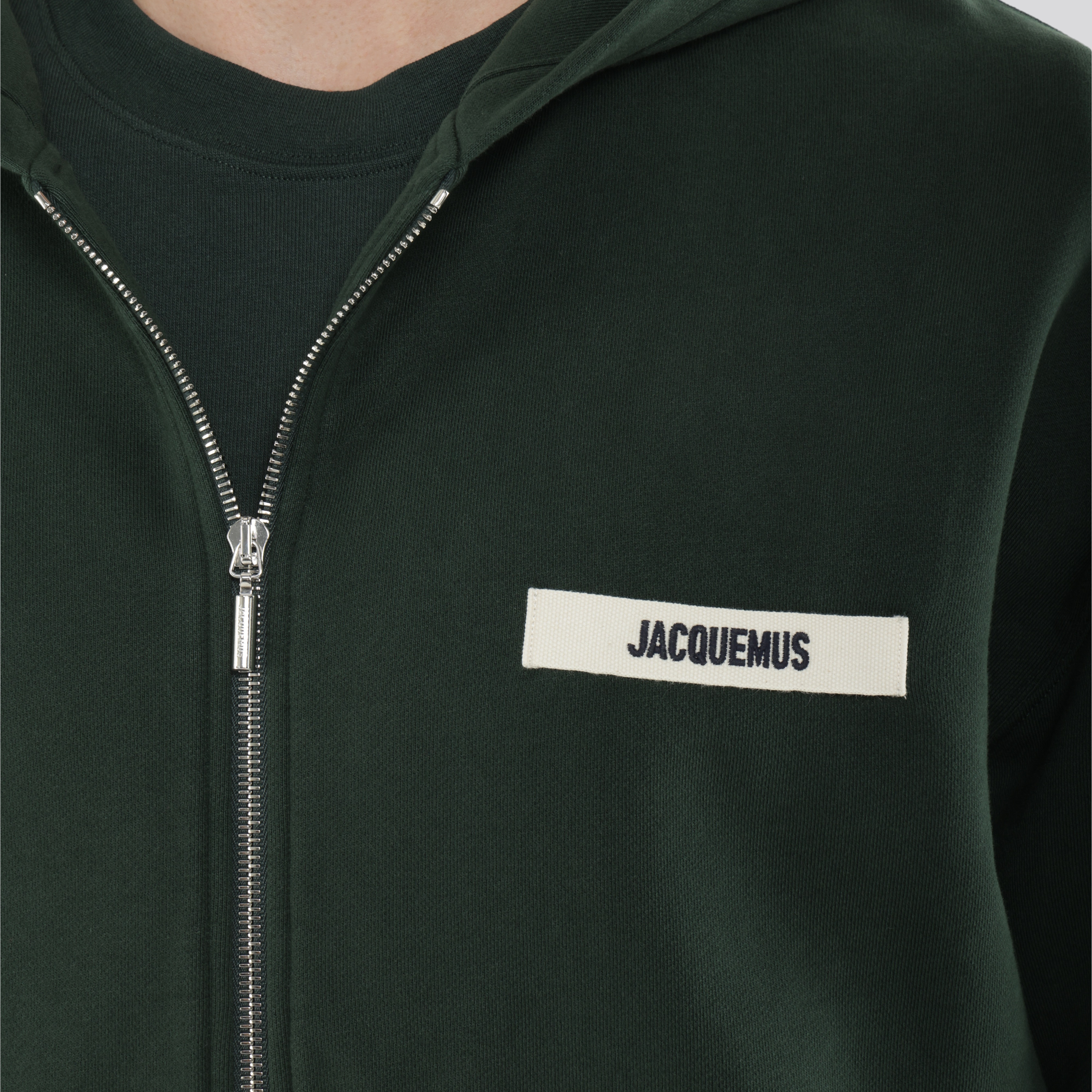 Chaqueta Verde Jacquemus Le Hoodie Zip Gros Grain