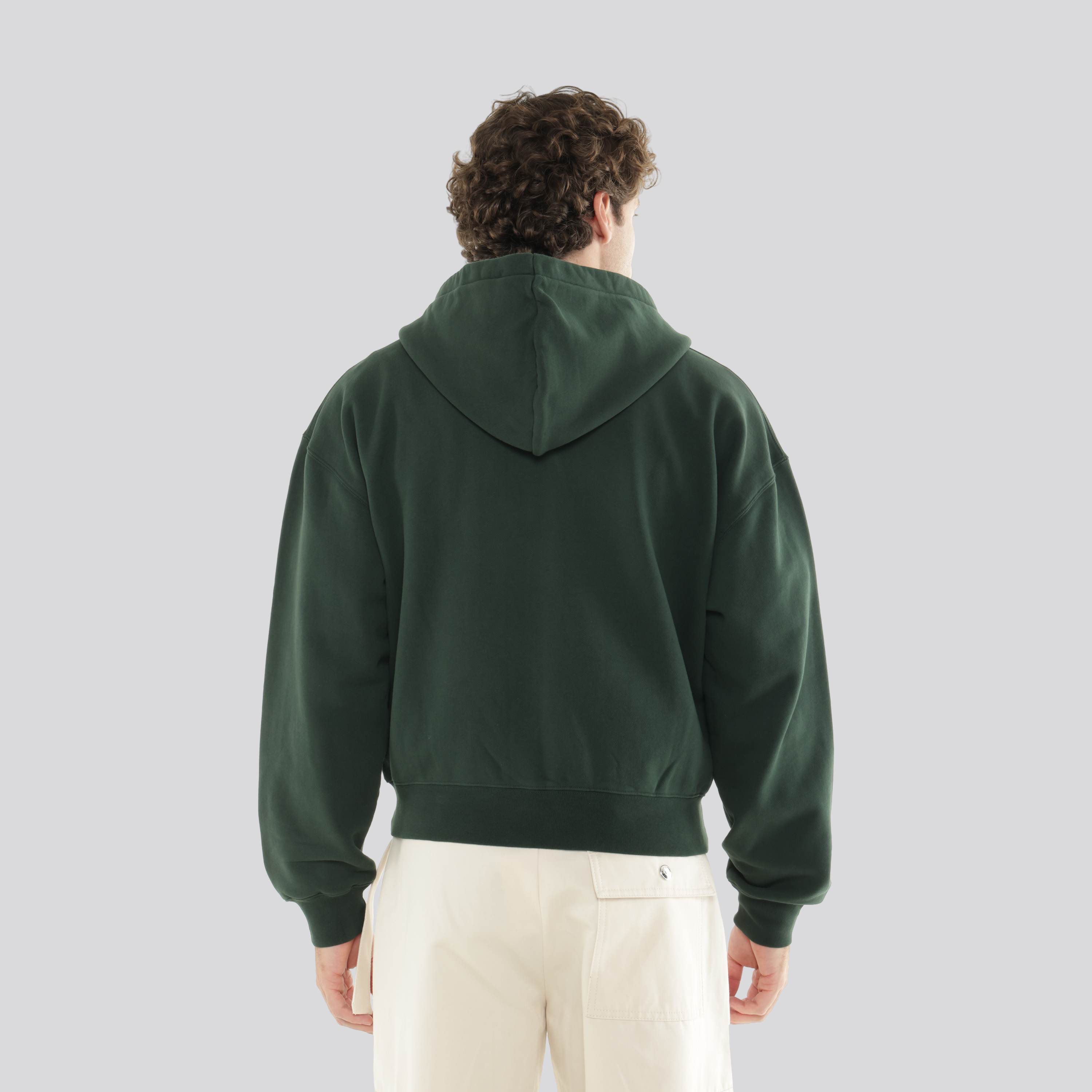 Chaqueta Verde Jacquemus Le Hoodie Zip Gros Grain