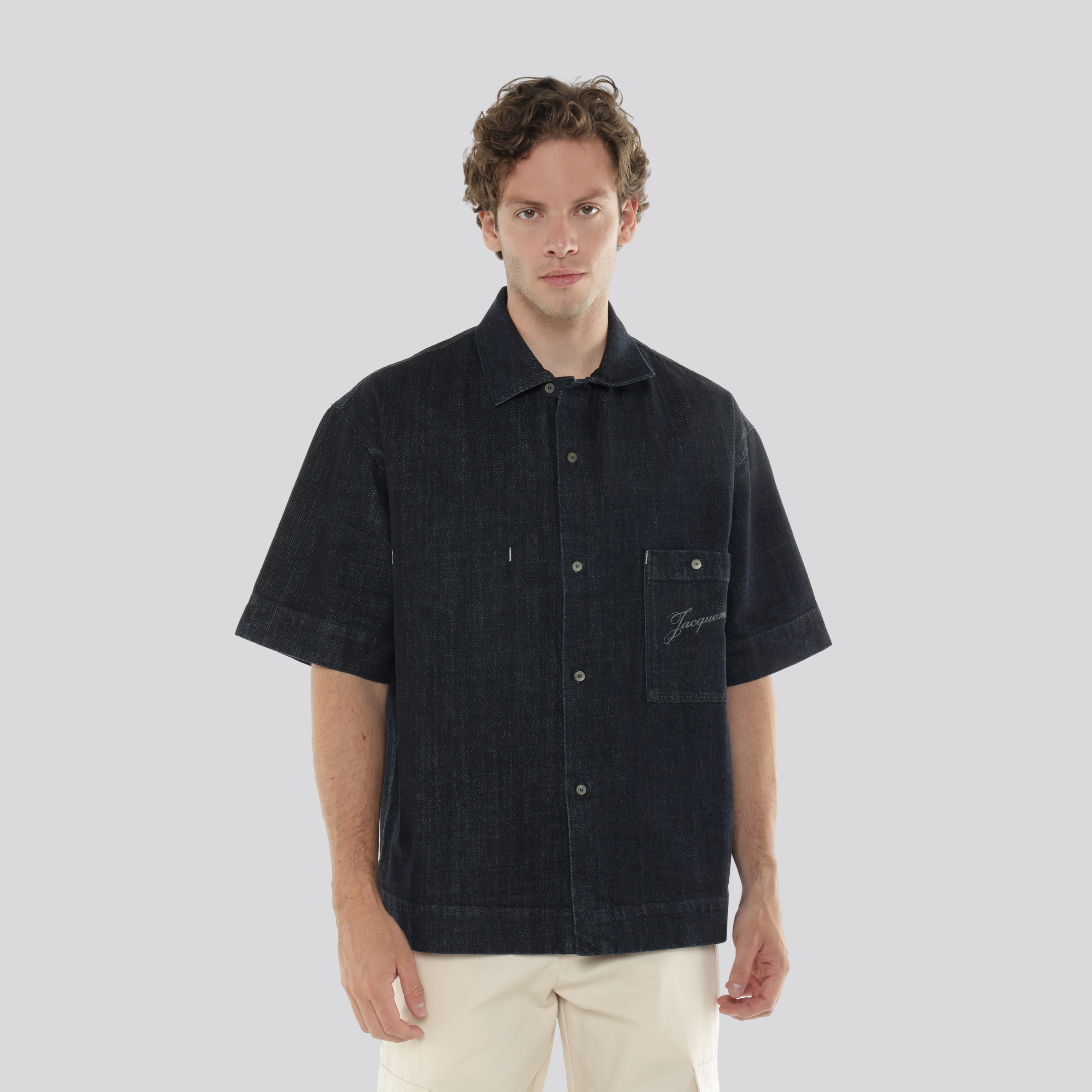 Camisa Azul Jacquemus La Chemise De-Nîmes Aloe