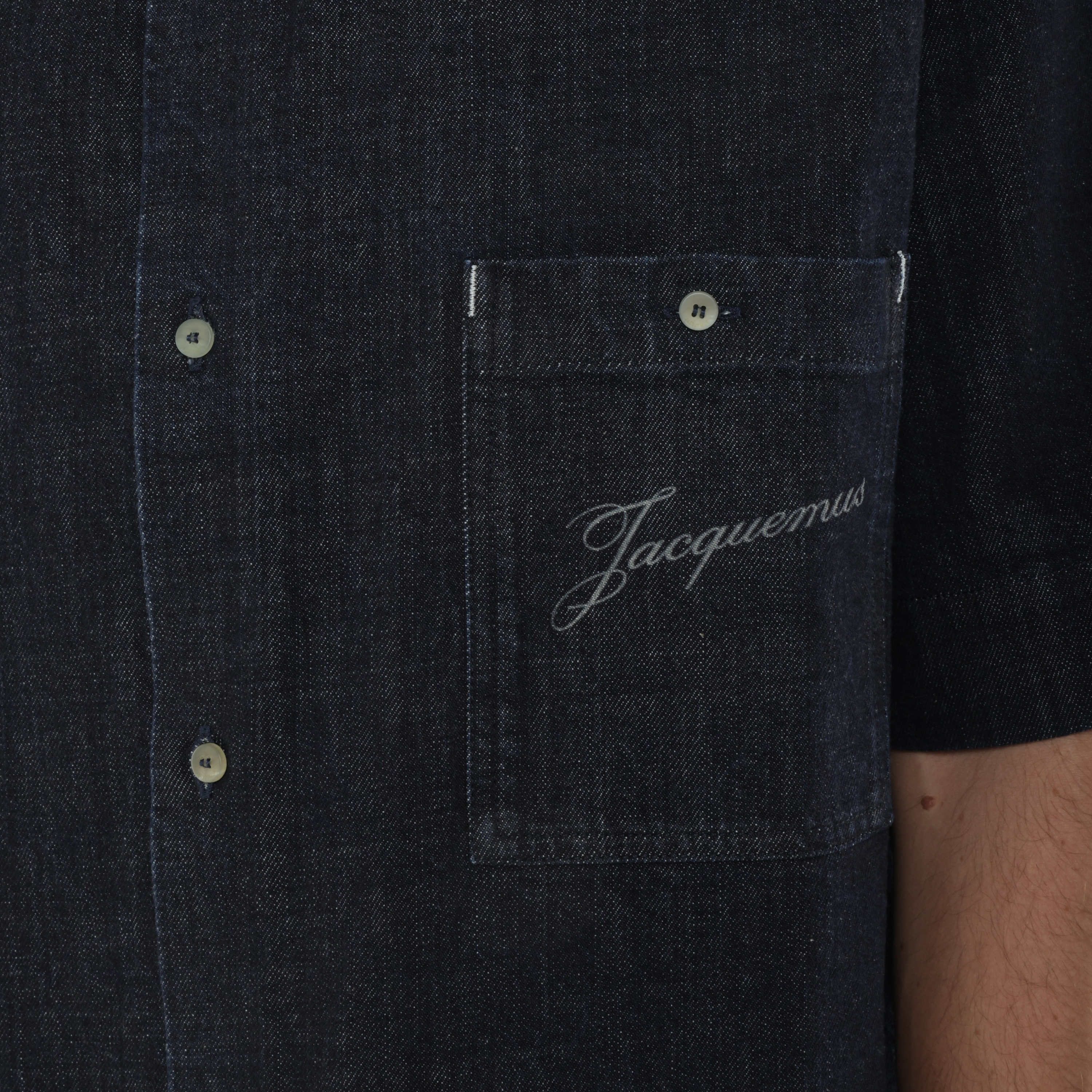 Camisa Azul Jacquemus La Chemise De-Nîmes Aloe