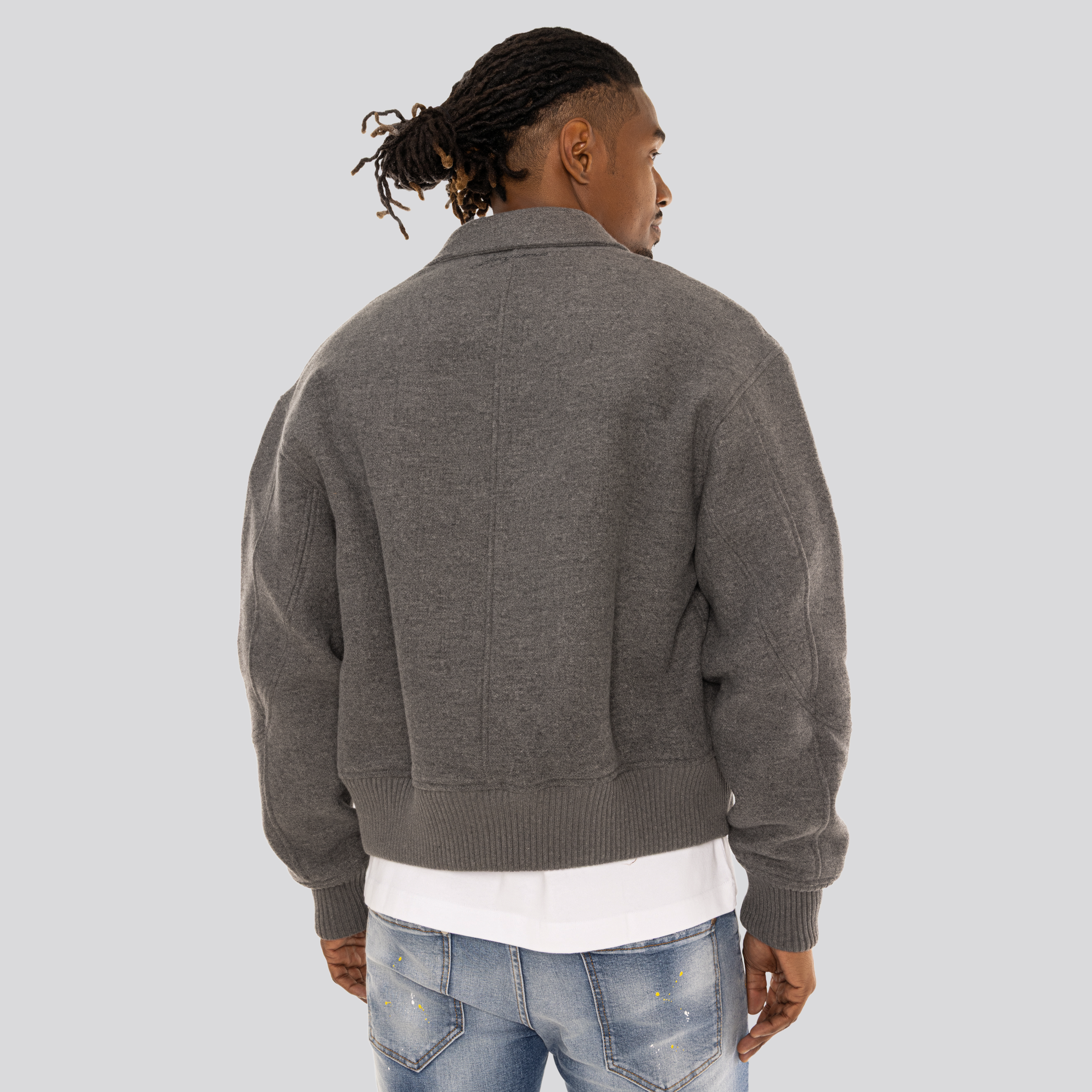 Chaqueta Gris Jacquemus Le Bomber Feltro