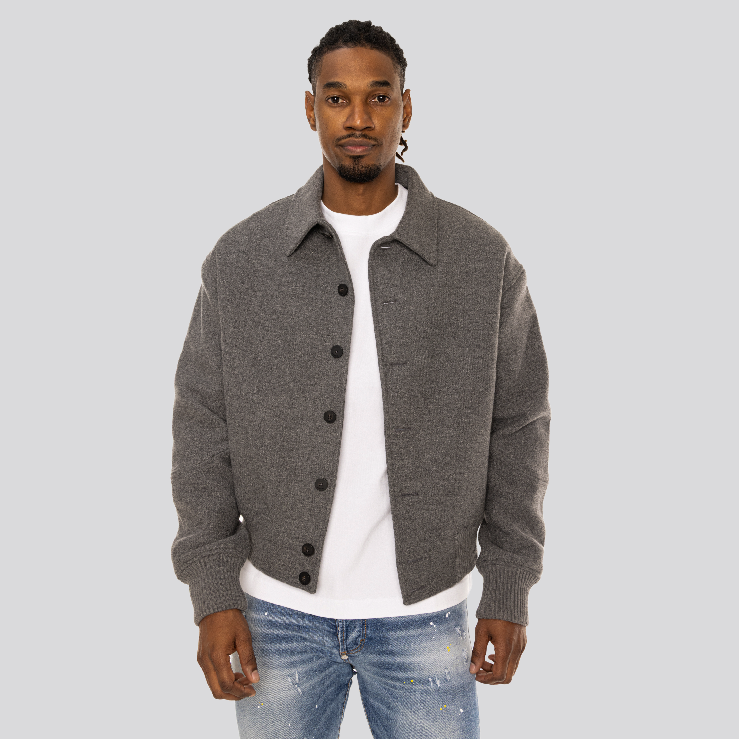 Chaqueta Gris Jacquemus Le Bomber Feltro