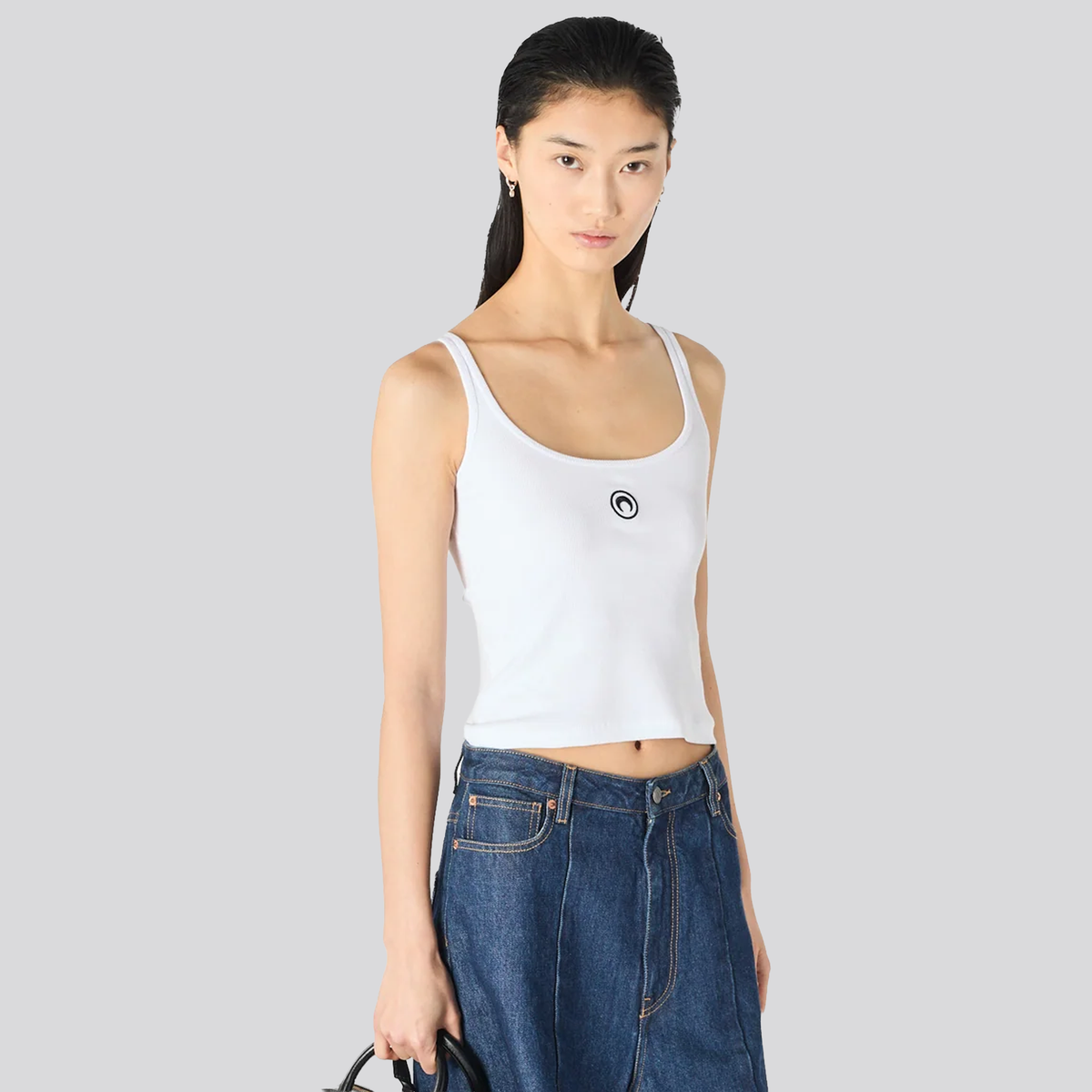 Top Blanco Marine Serre Moon Logo Ribbed Tank