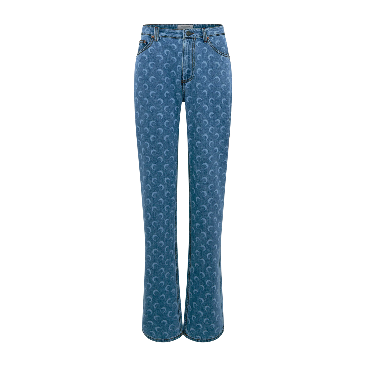 Jean Denim Marine Serre All Over Moon Straight