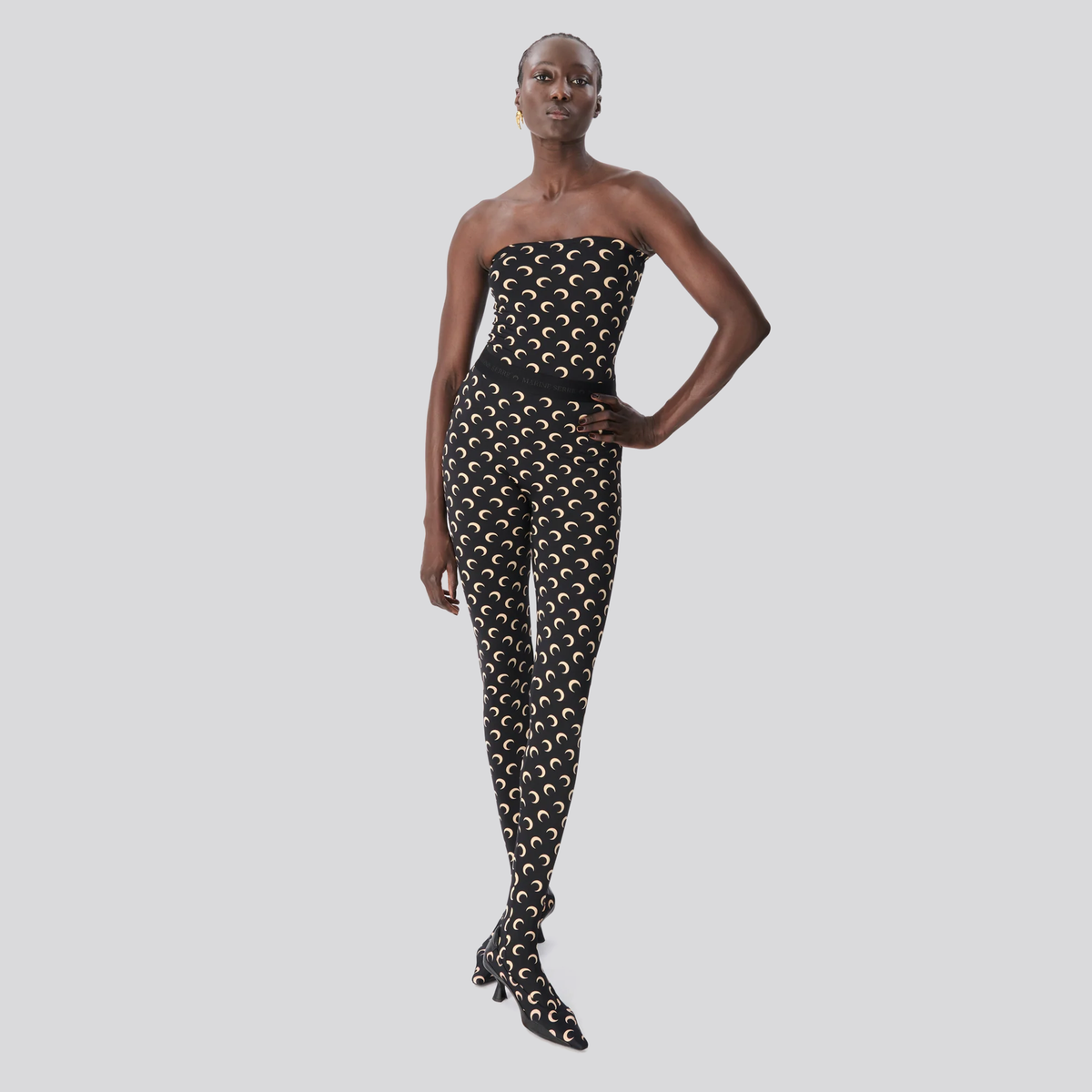 Legging Negro Marine Serre Moon Printed