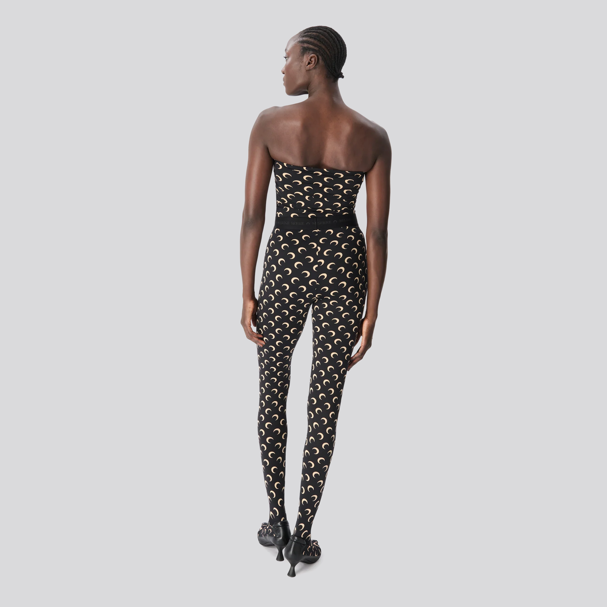Legging Negro Marine Serre Moon Printed