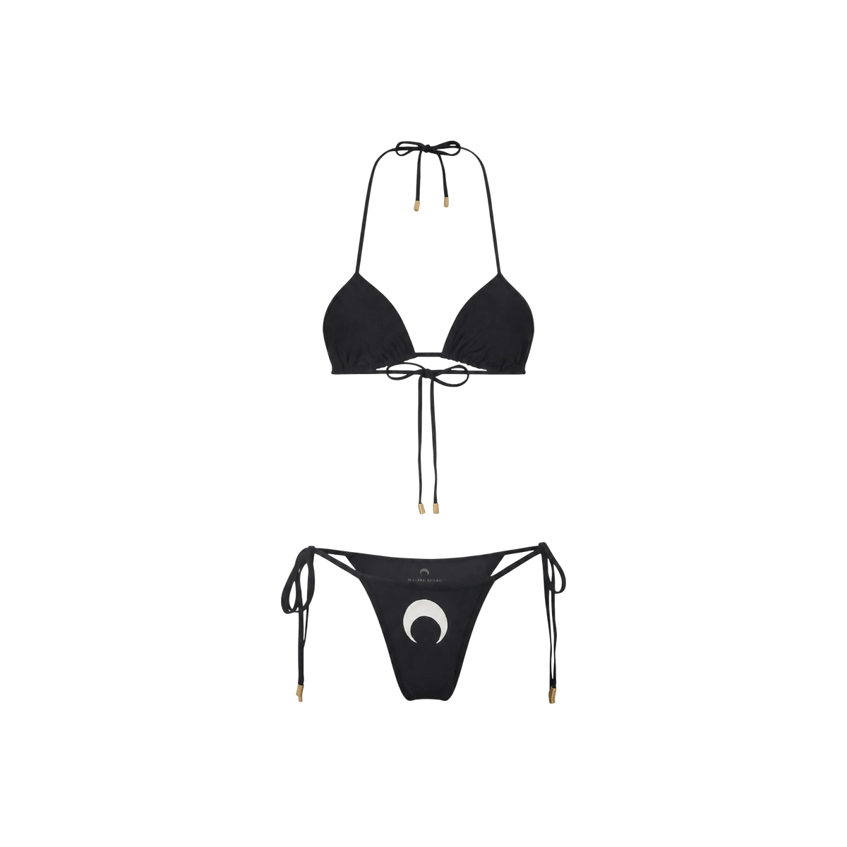 Bikini Negro Marine Serre Triangle Moon