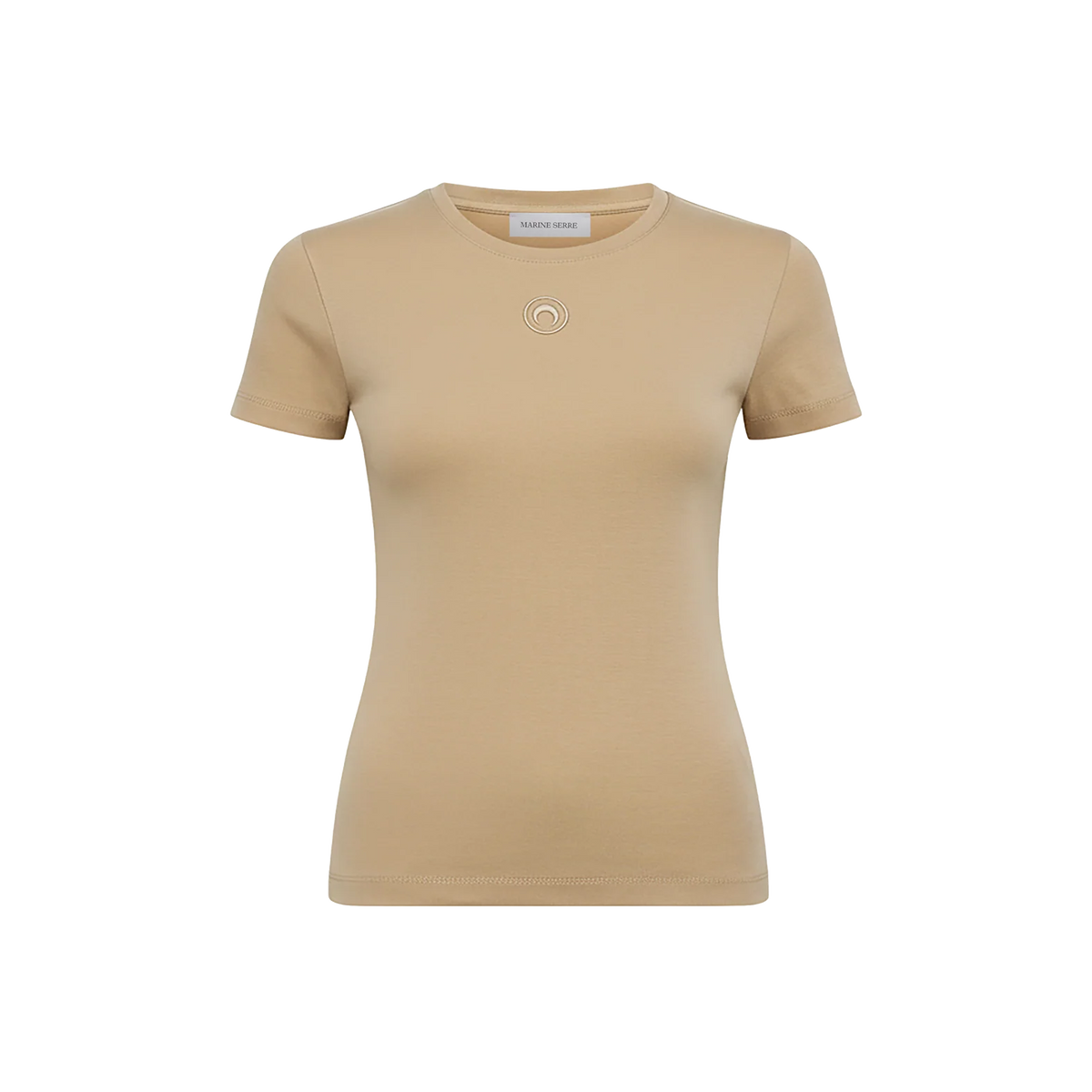 Camiseta Beige Marine Serre Moon Logo Ribbed