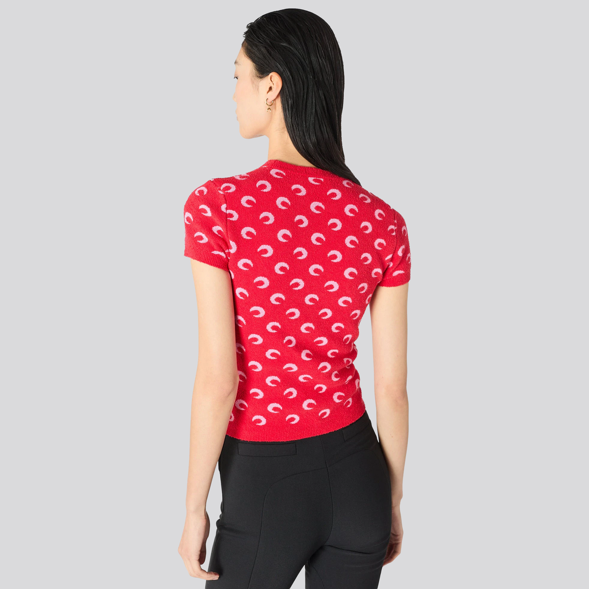 Top Rojo Marine Serre Moon Jacquard Bouclette