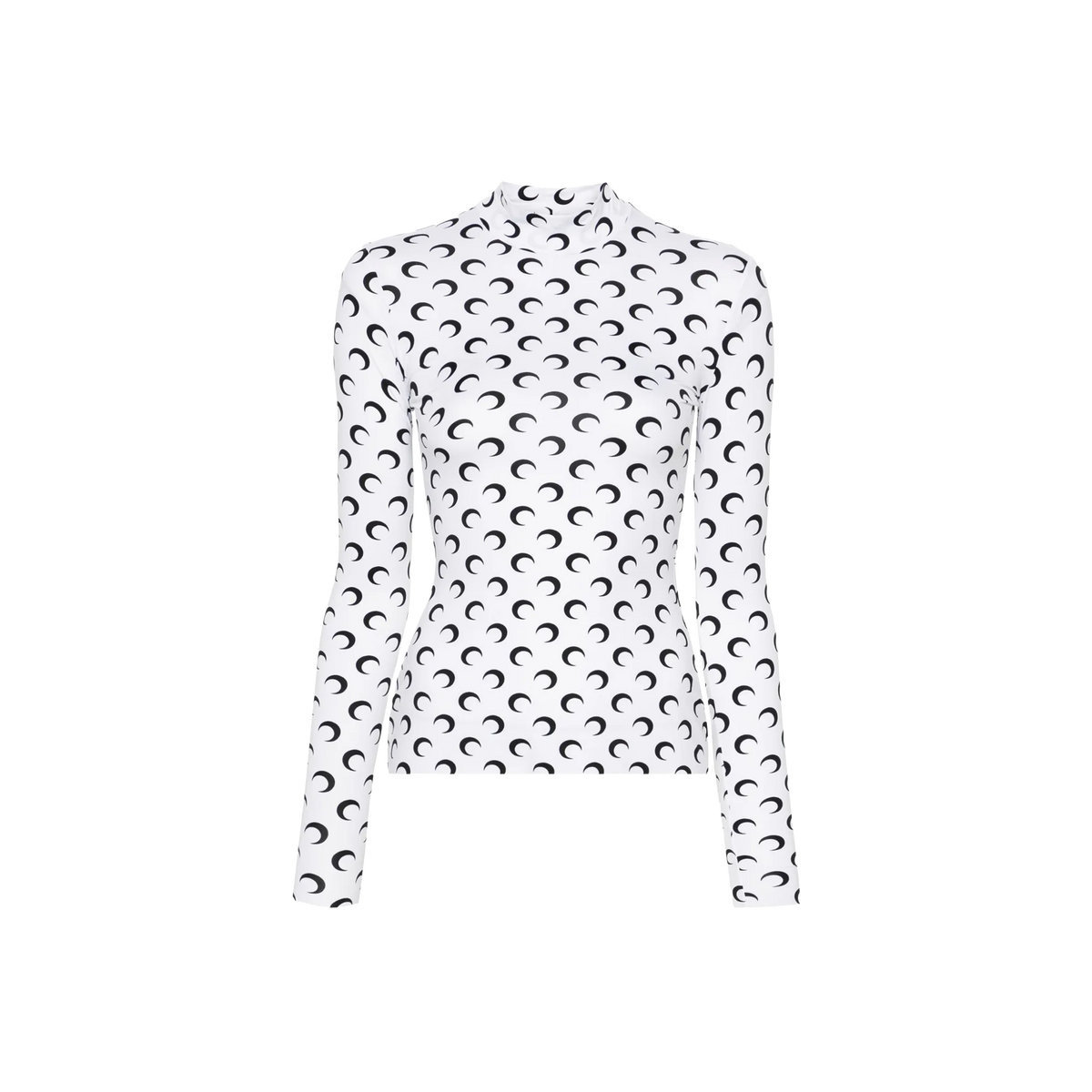 Top Blanco Marine Serre Moon Printed Highneck Manga Larga