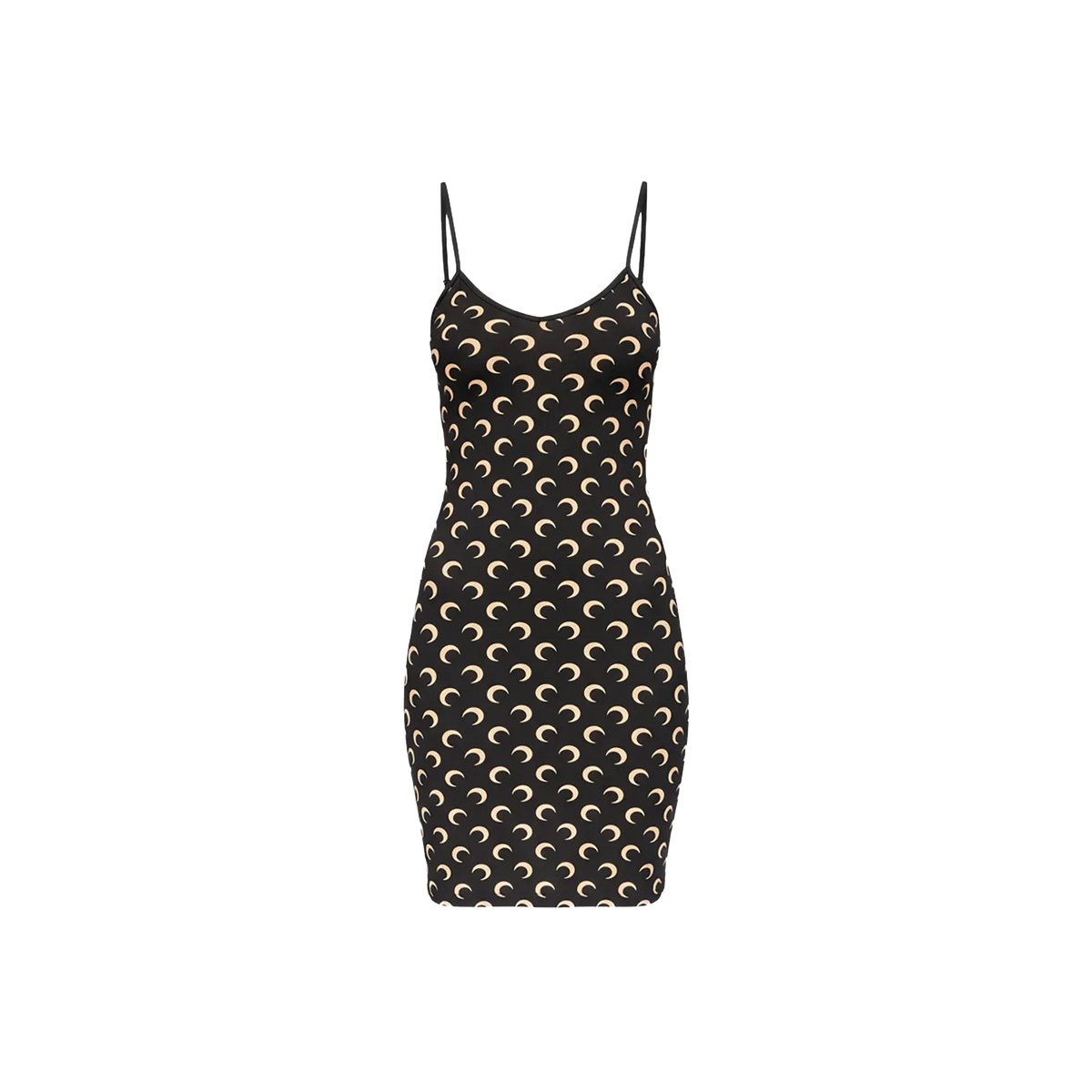 Vestido Negro Marine Serre Moon Printed Straps