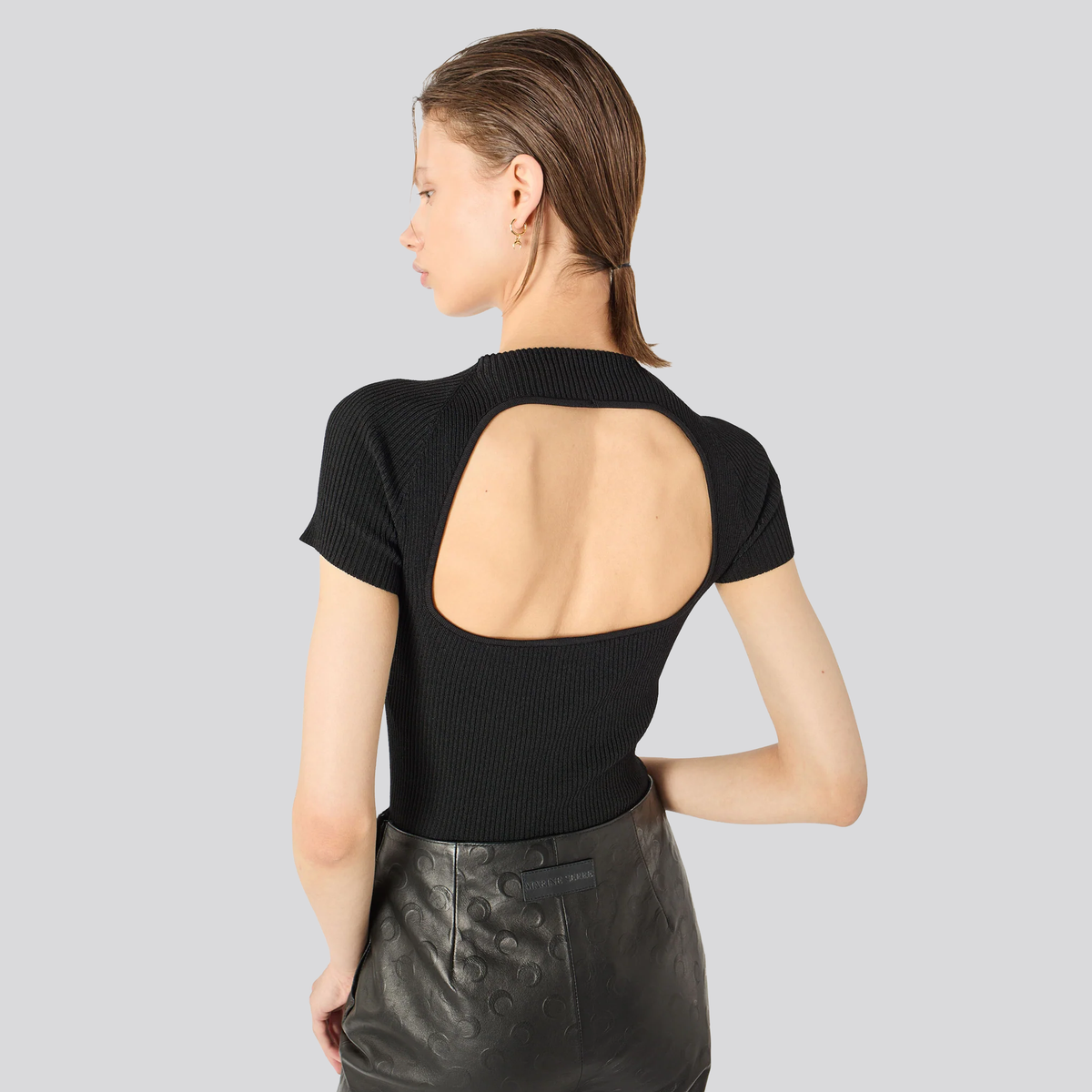 Top Negro Marine Serre Body Mapping Knit