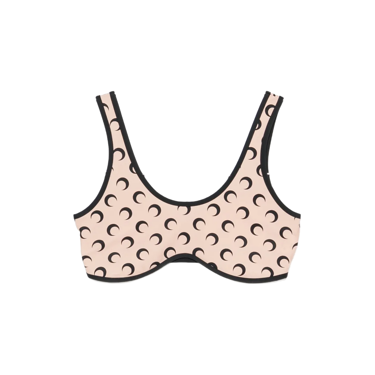Top Bra Beige Marine Serre Moon Printed