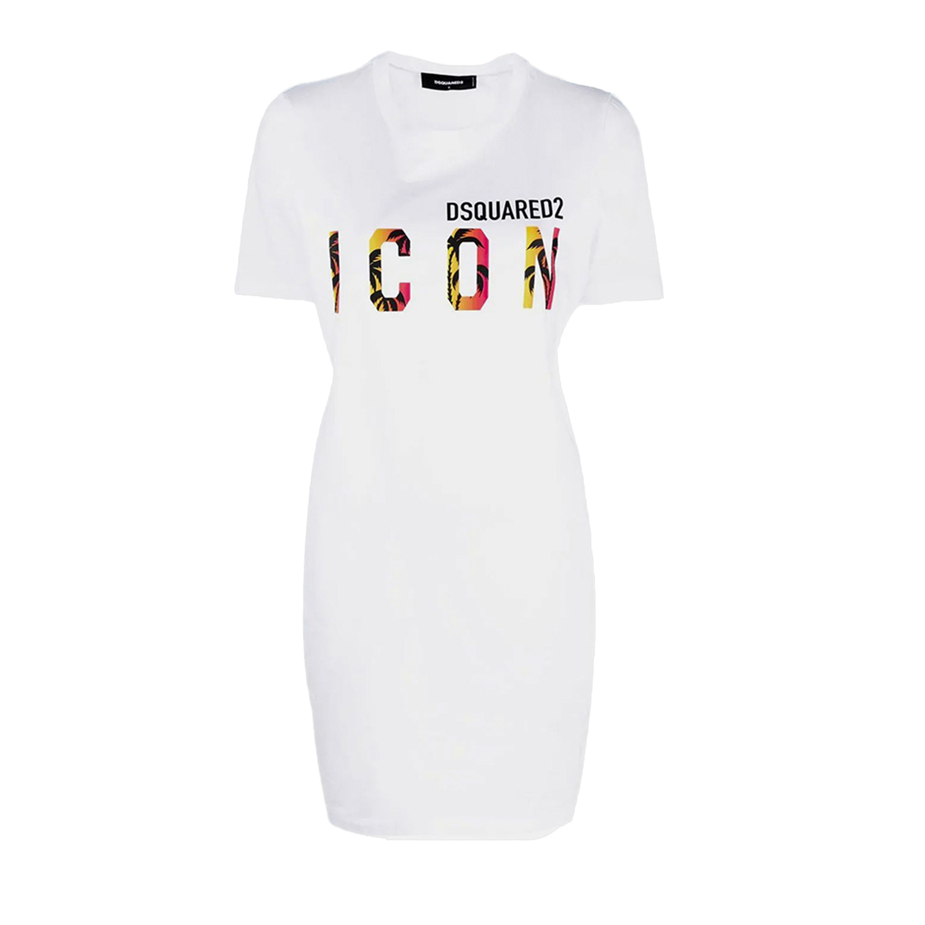 Vestido Blanco Multicolor Dsquared2 Icon
