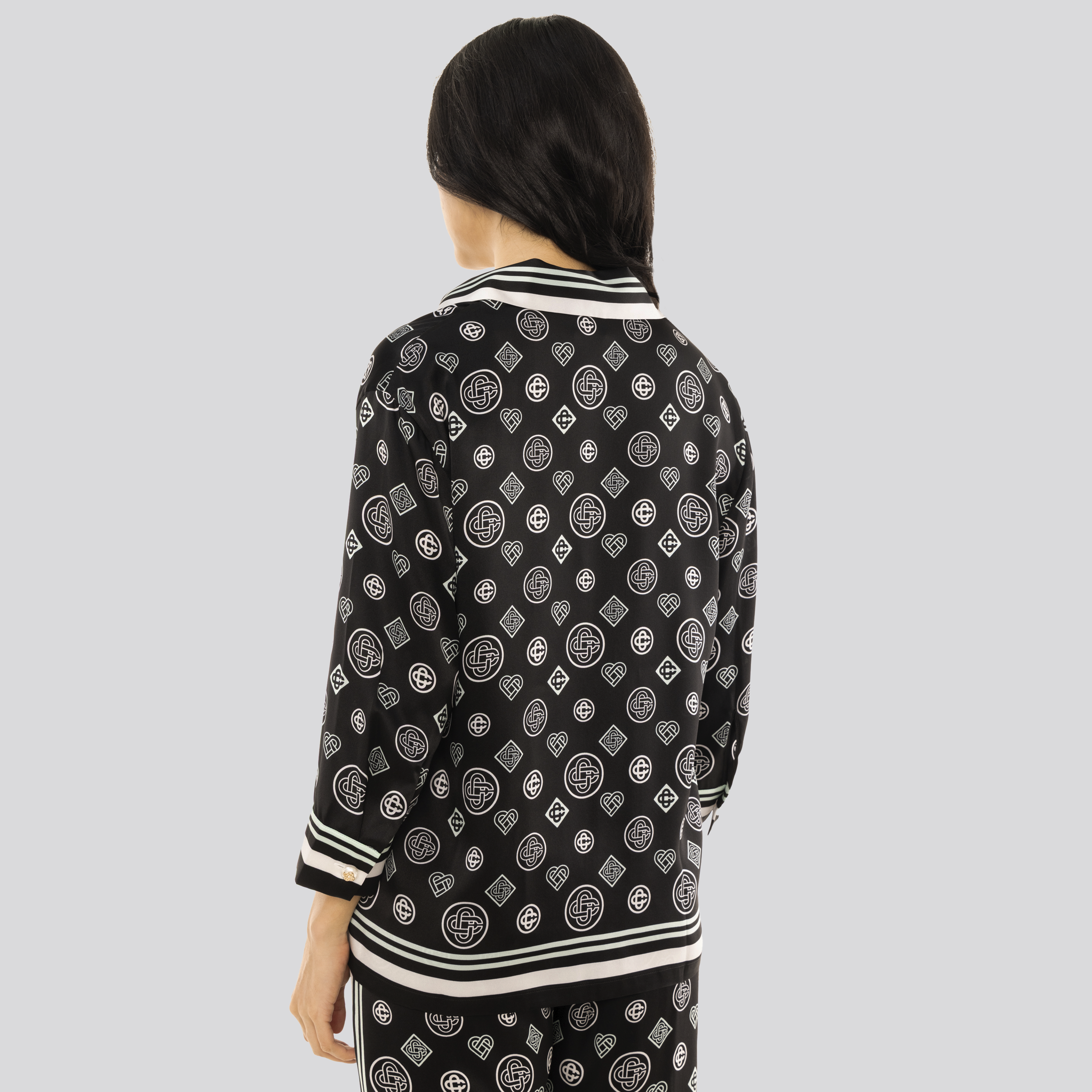 Camisa Negra Casablanca Monogram