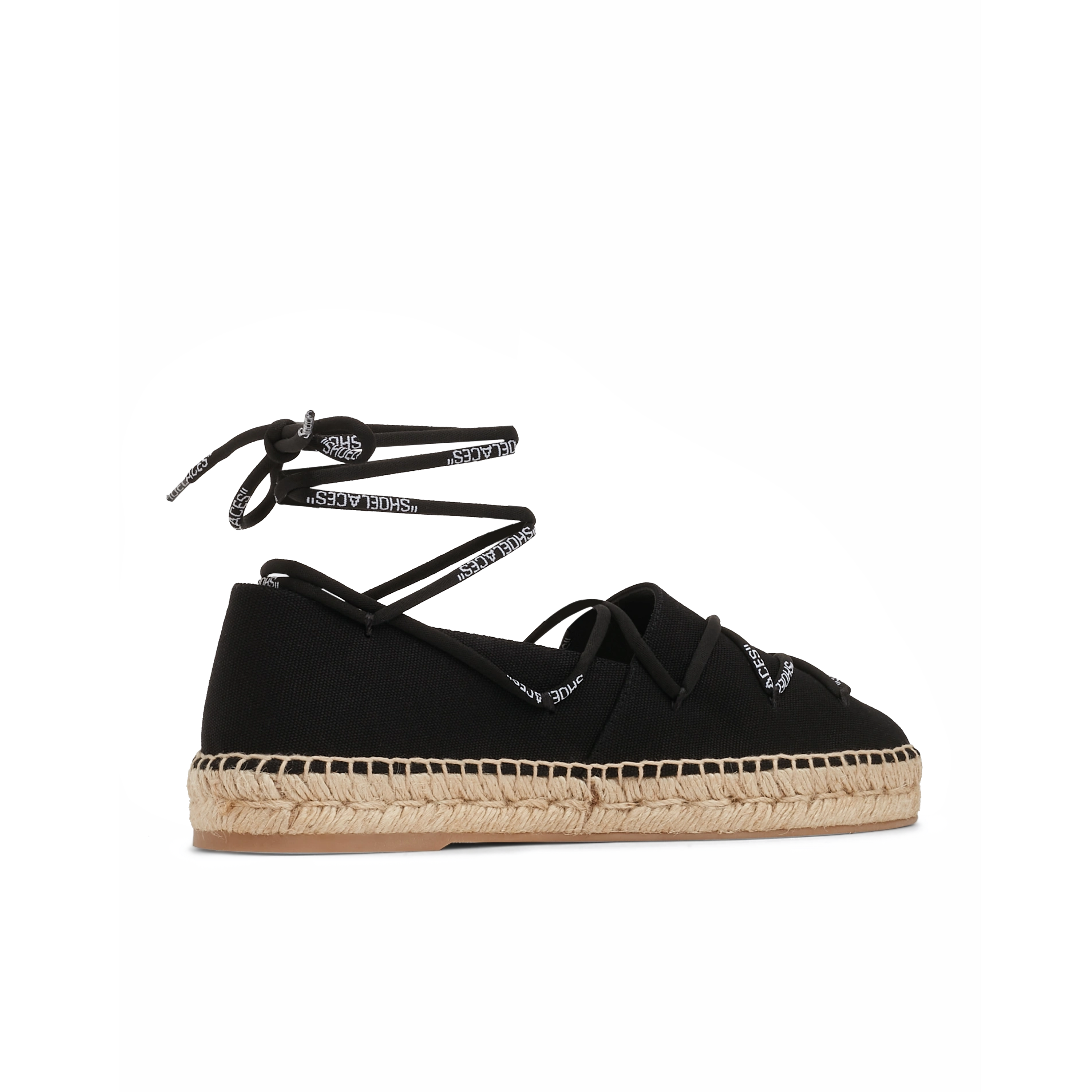 Espadrille Negro Off-White Laces Logo