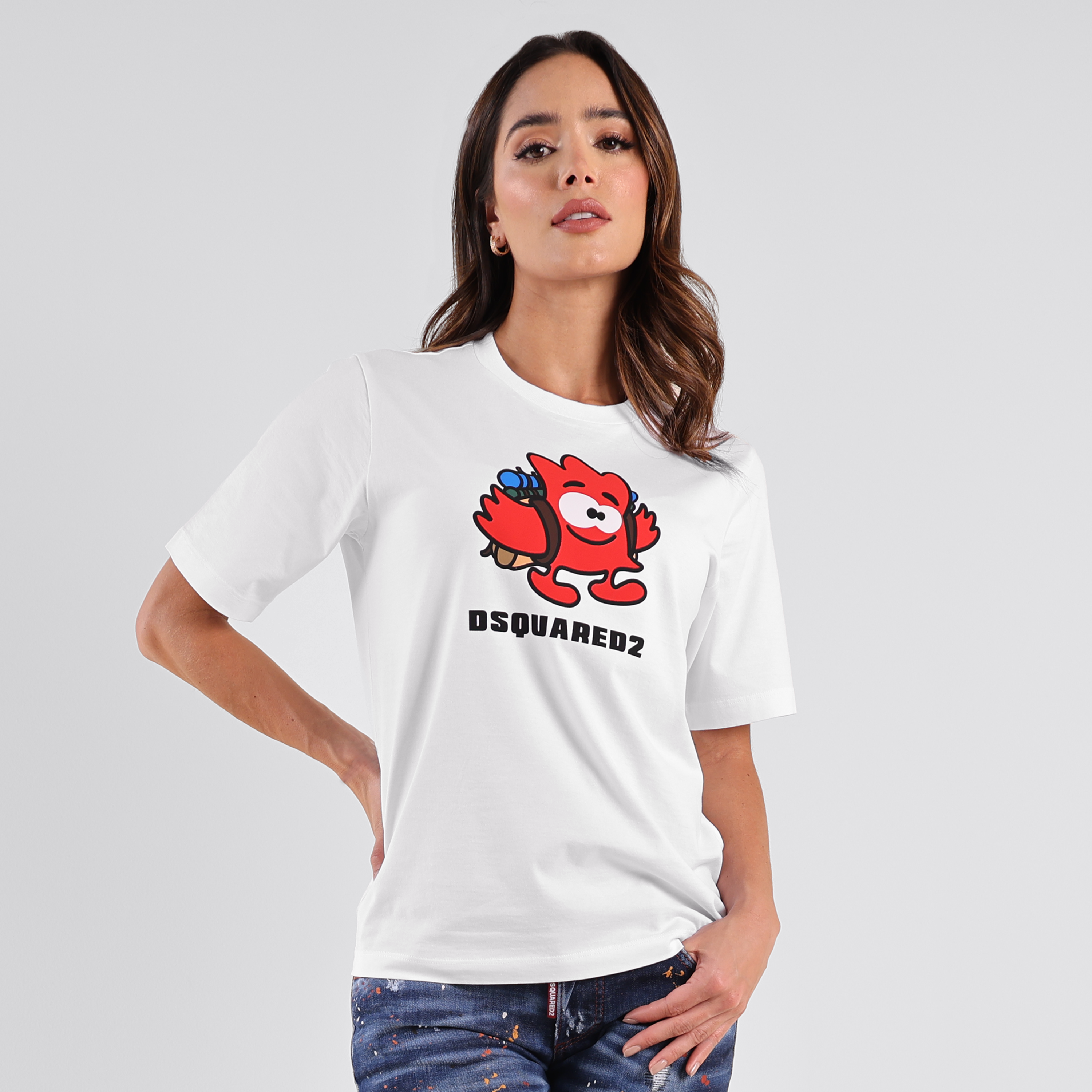 Camiseta Blanca Dsquared2 Leaf Face