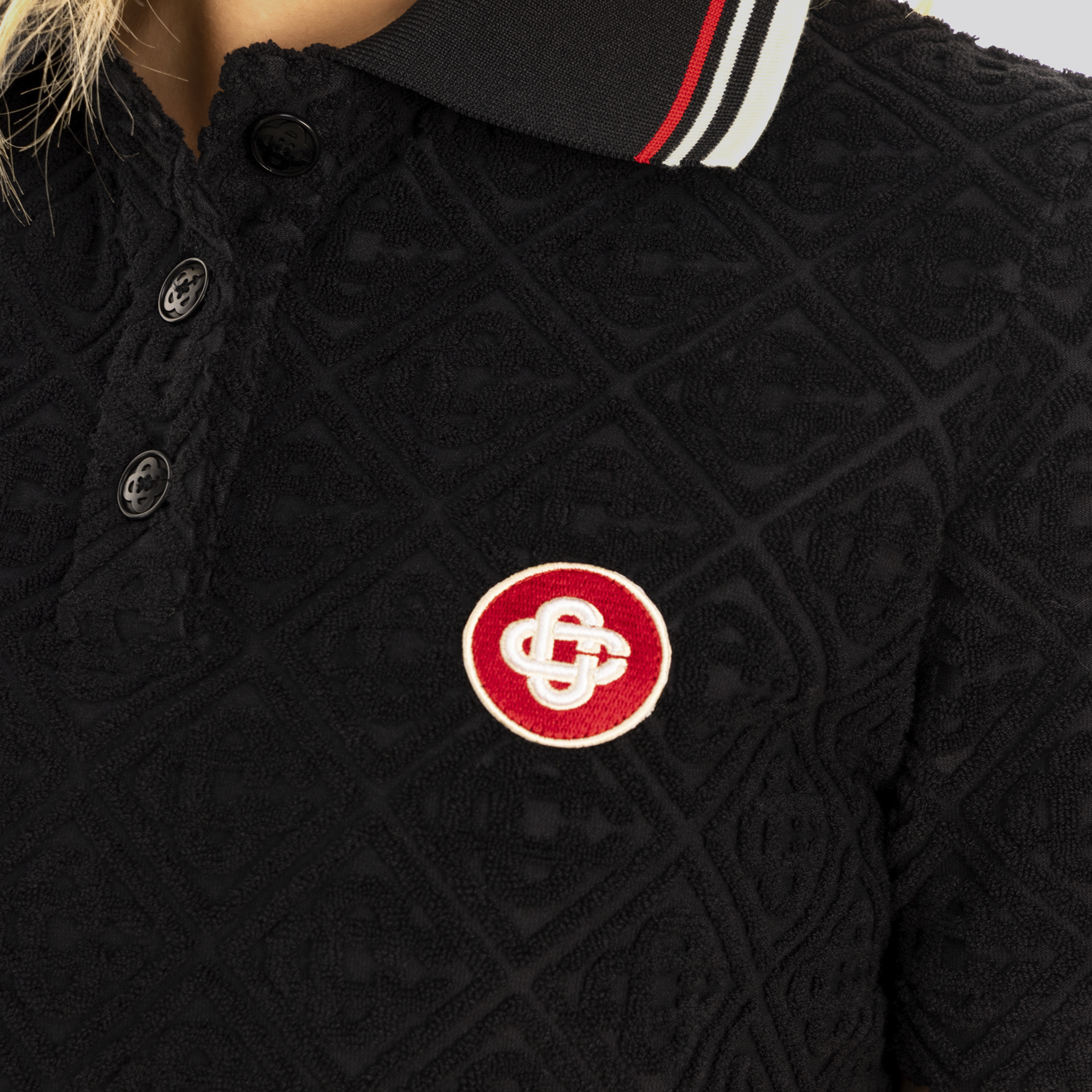 Camisa Negra Casablanca Towelling Monogram