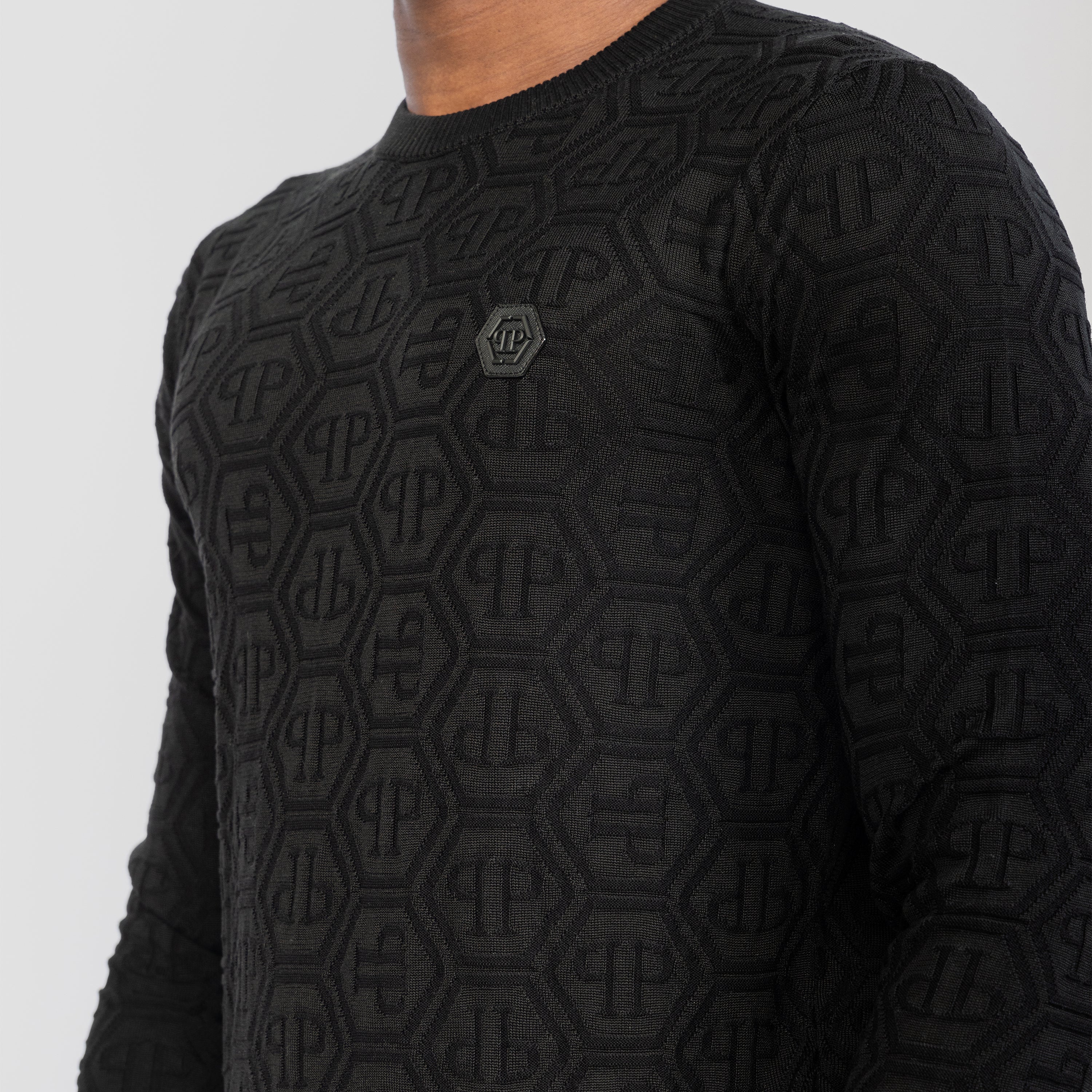 Buzo Negro Philipp Plein PP Monogram