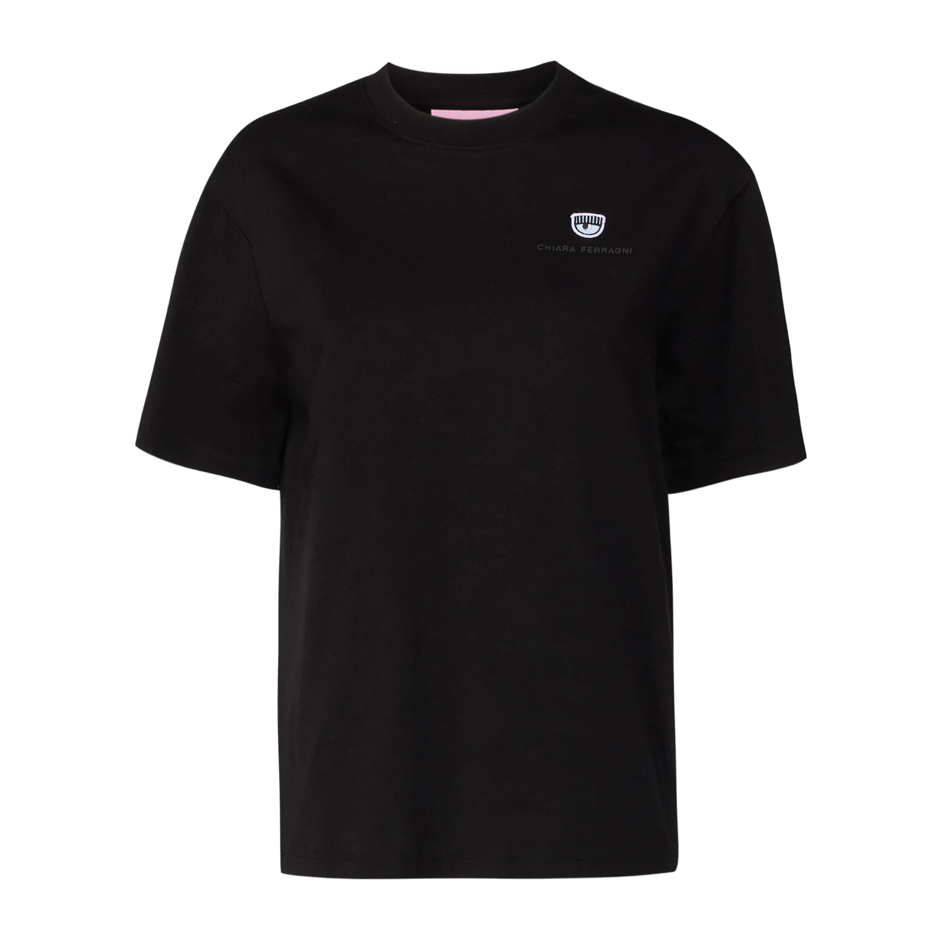 Camiseta Negra Chiara Ferragni Mini Chest Logo