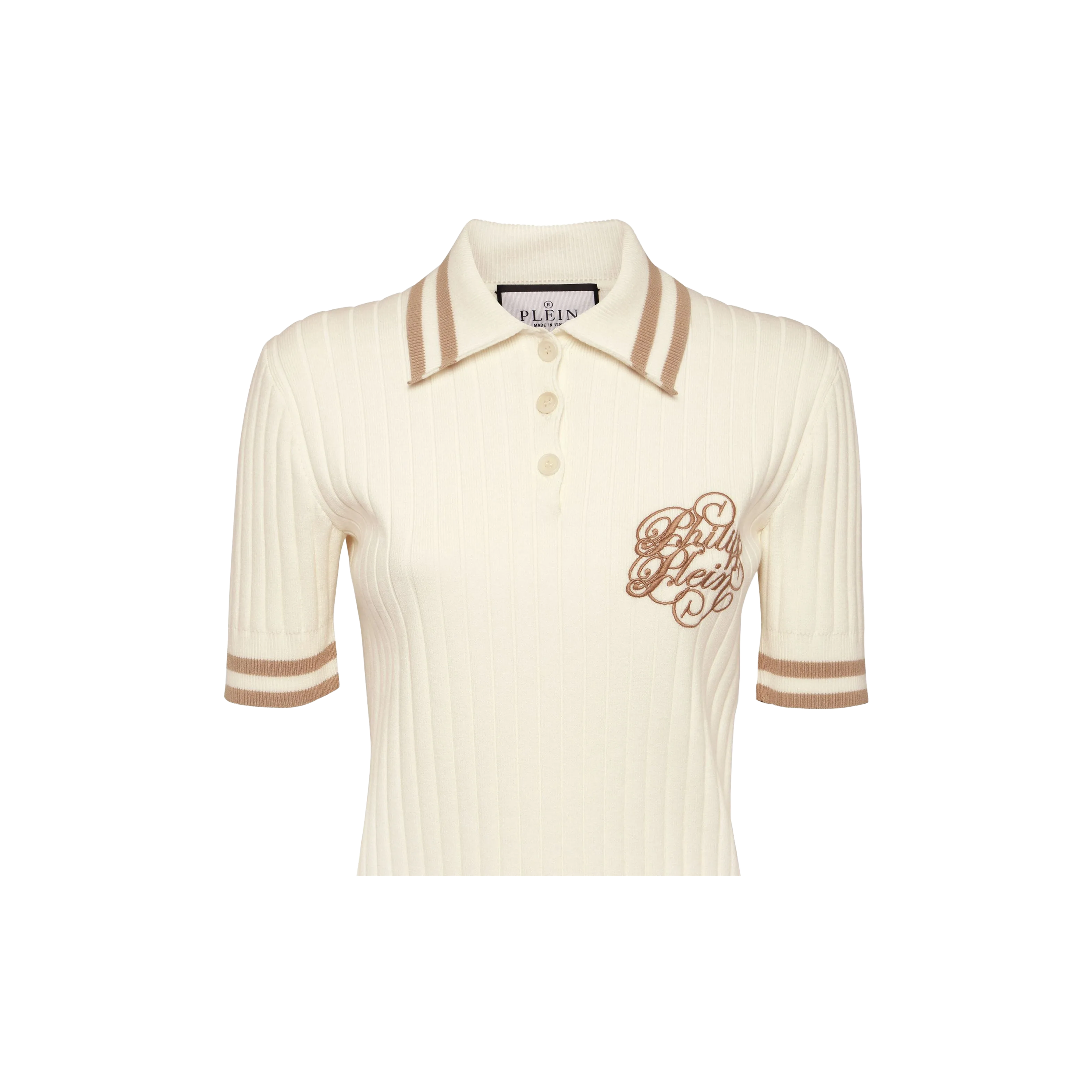 Camiseta Tipo Polo Blanca Philipp Plein Logo