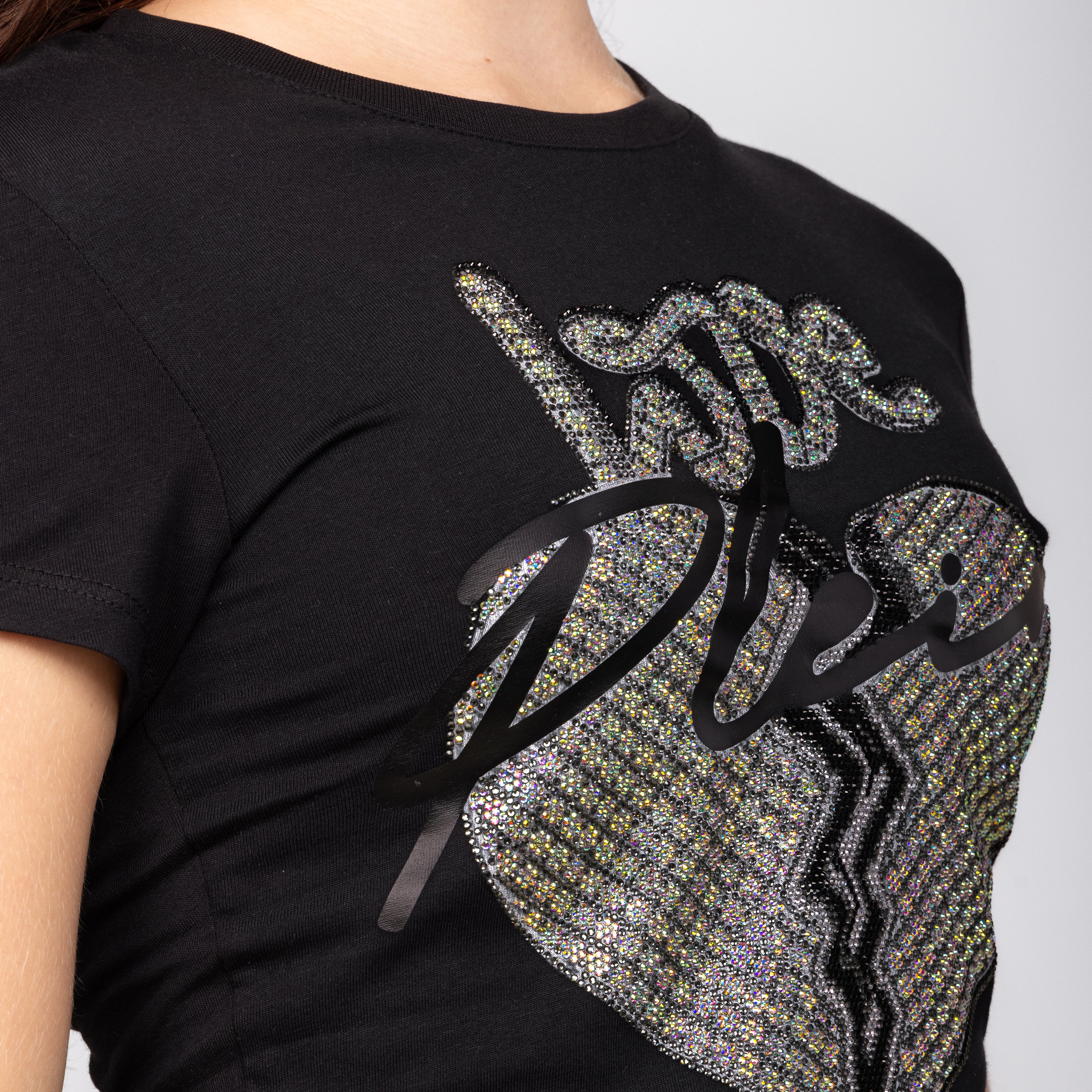 Camiseta Negra Philipp Plein Sexy Pure Fit