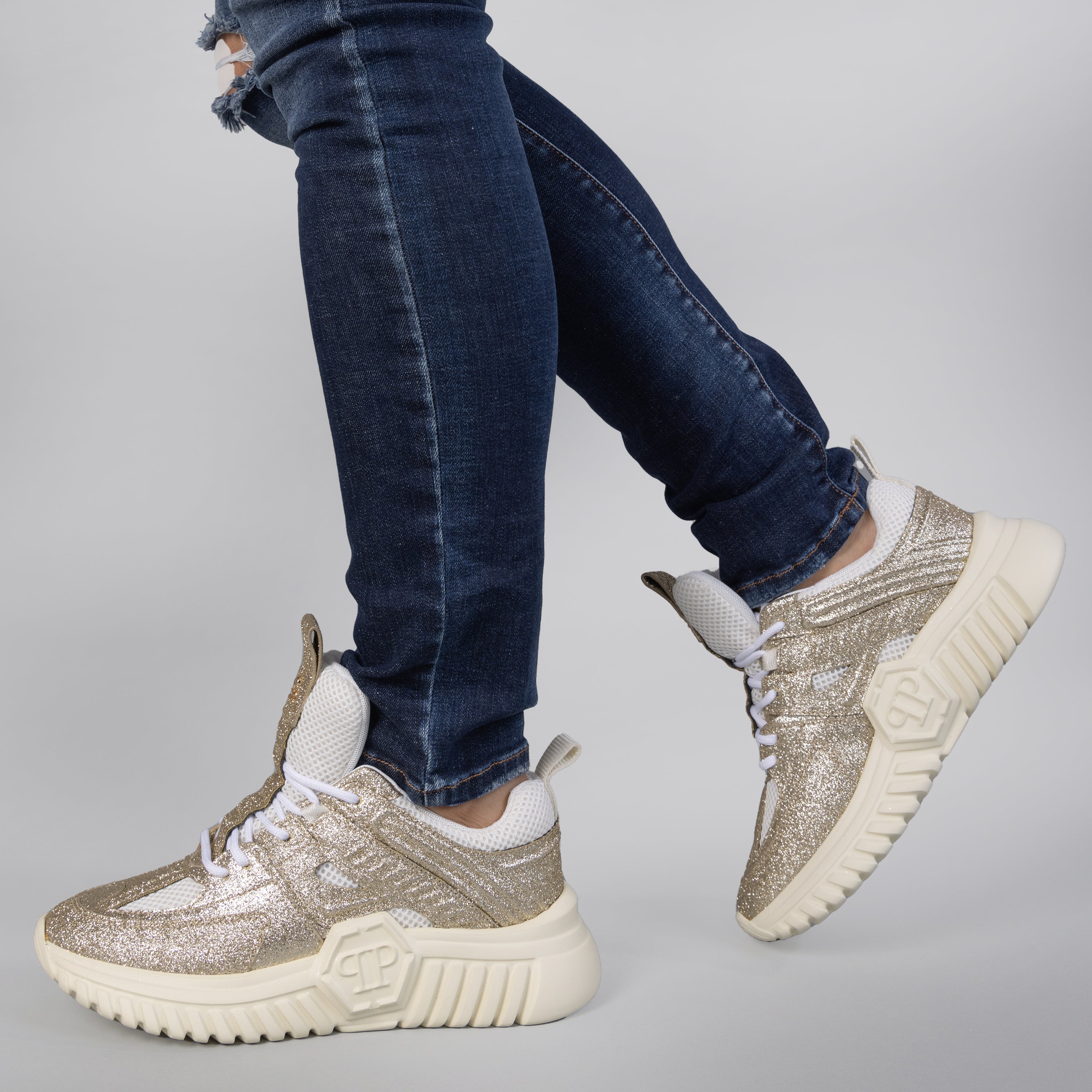 Sneakers Dorados Philipp Plein Glitter