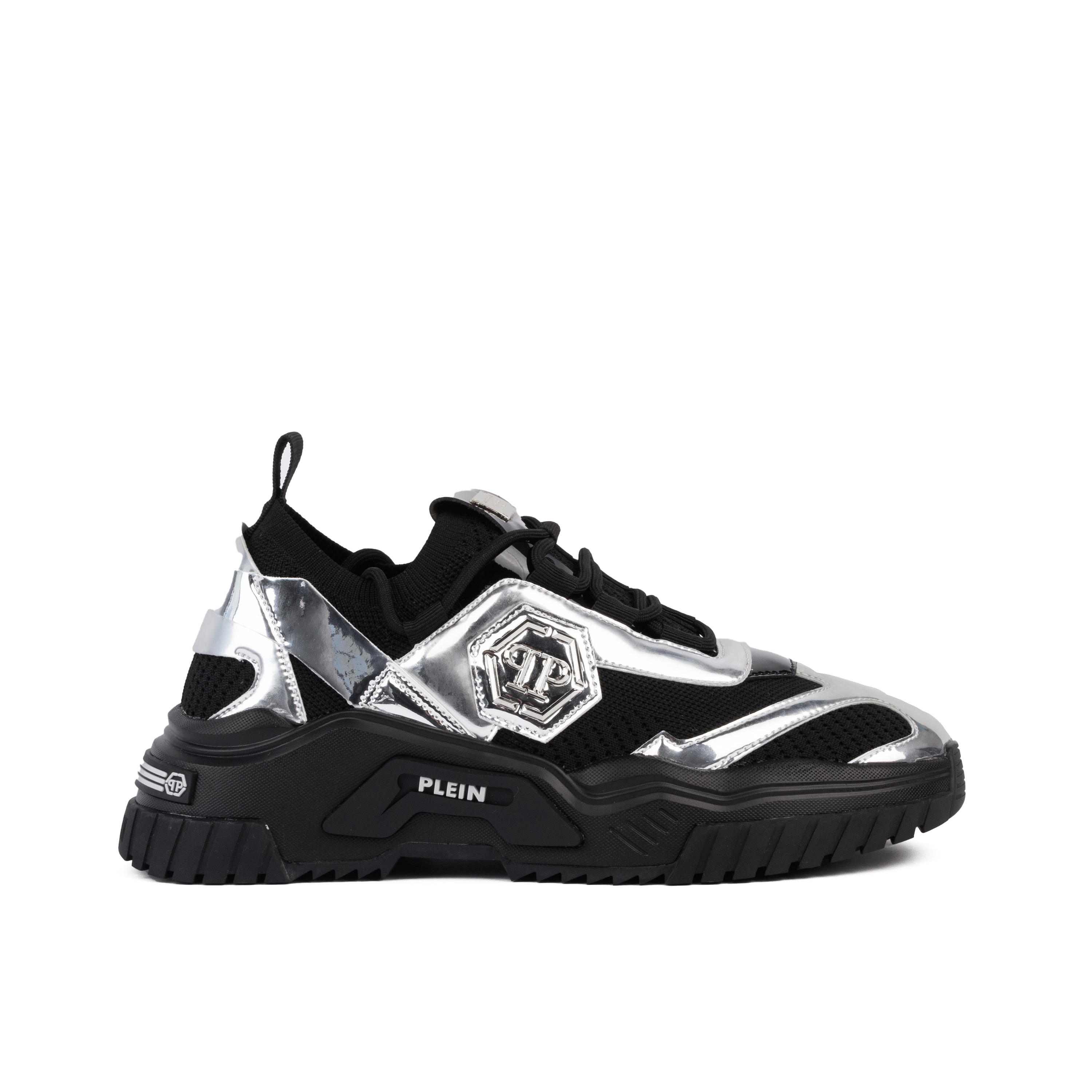 Sneakers Negros Plateados Philipp Plein Predator