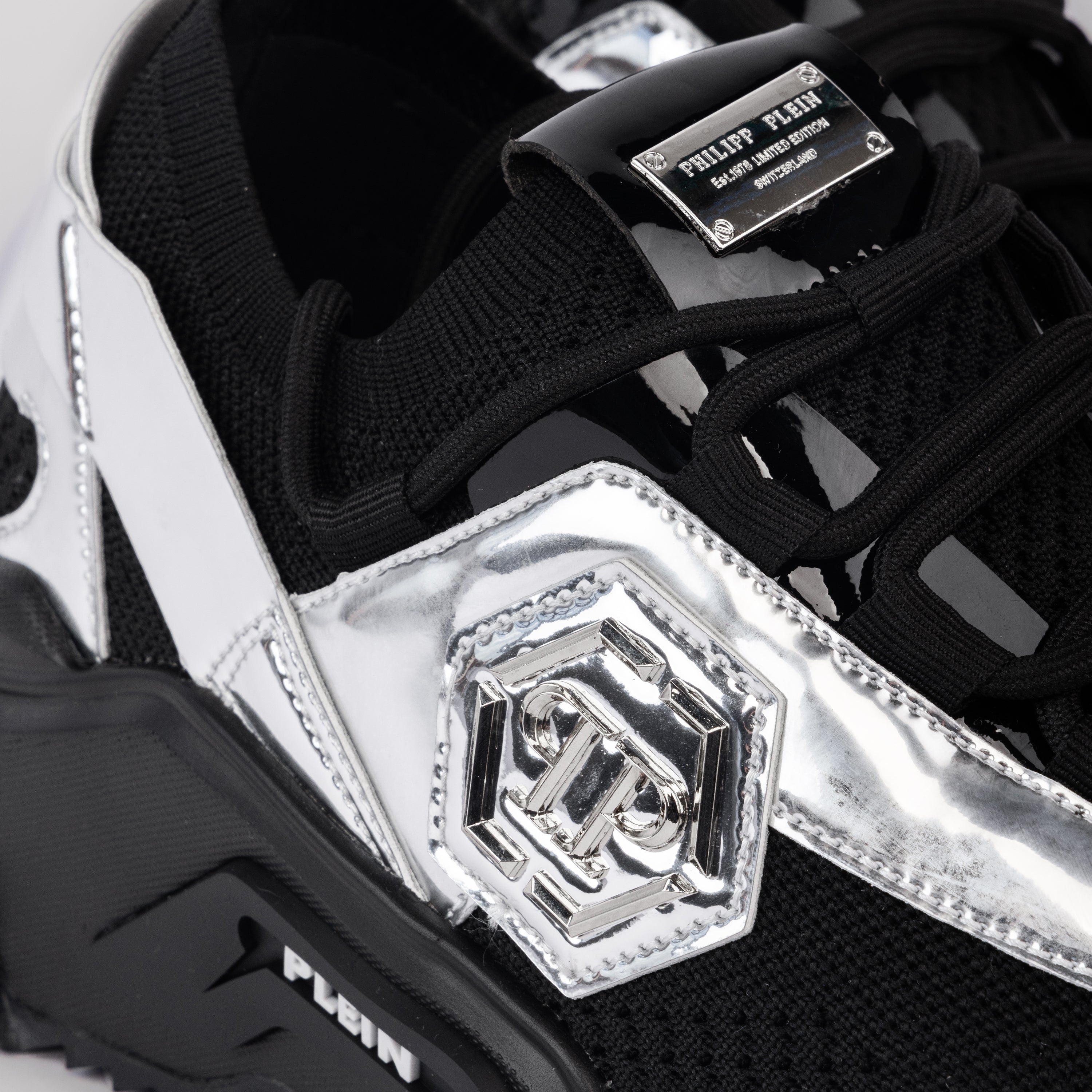 Sneakers Negros Plateados Philipp Plein Predator