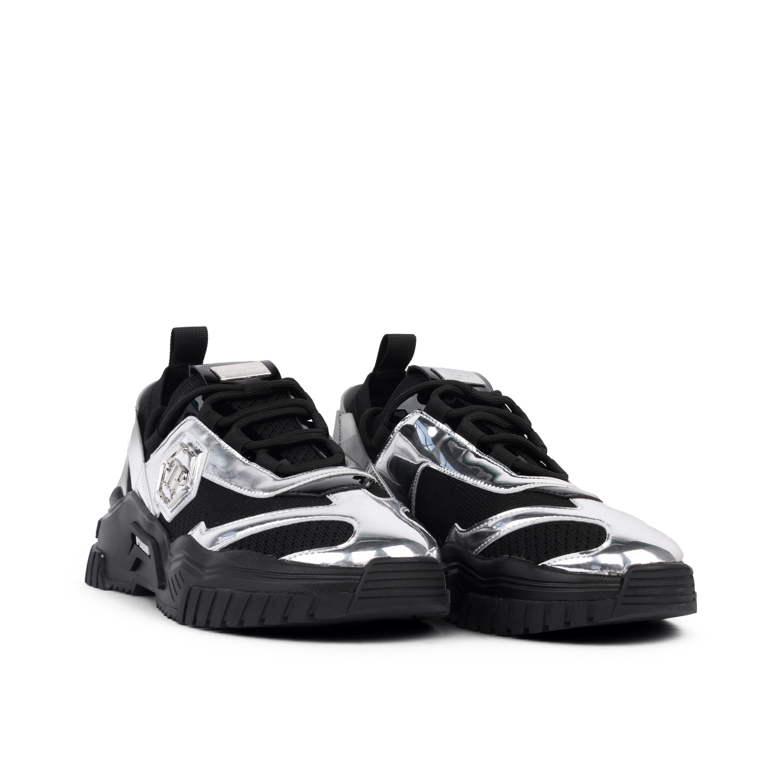 Sneakers Negros Plateados Philipp Plein Predator