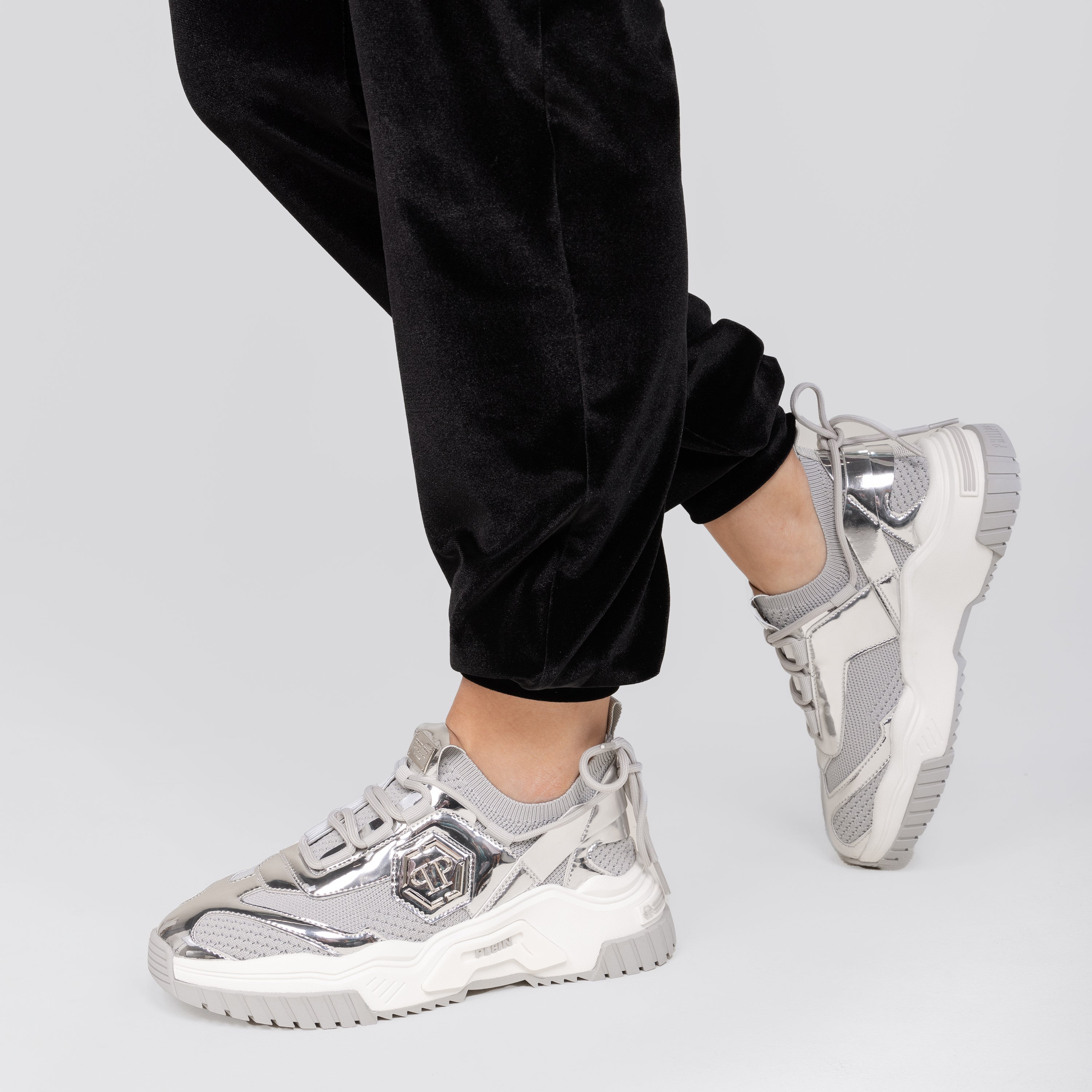 Sneakers Plateados Philipp Plein Predator