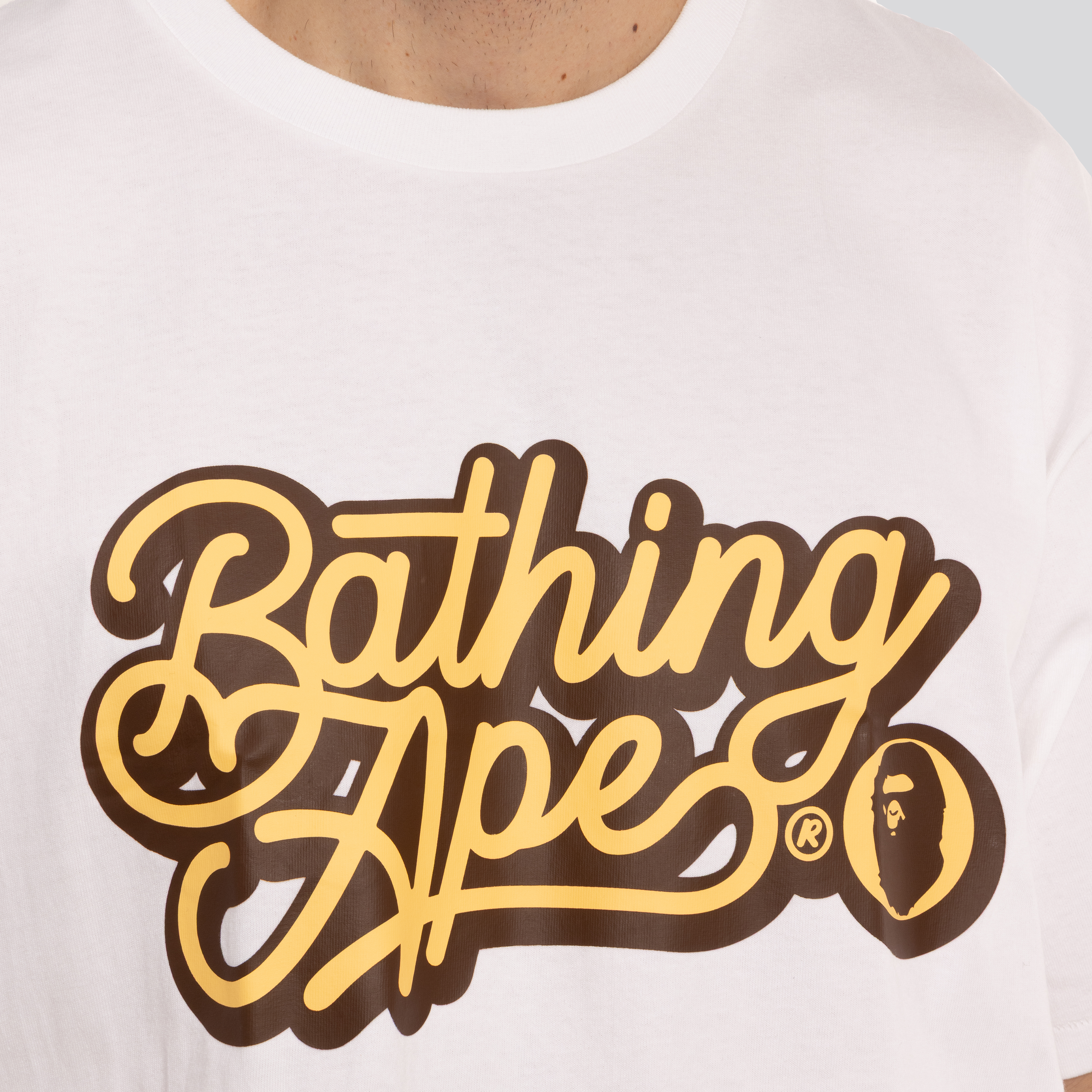 Camiseta Blanca BAPE Bathing Ape Script Logo