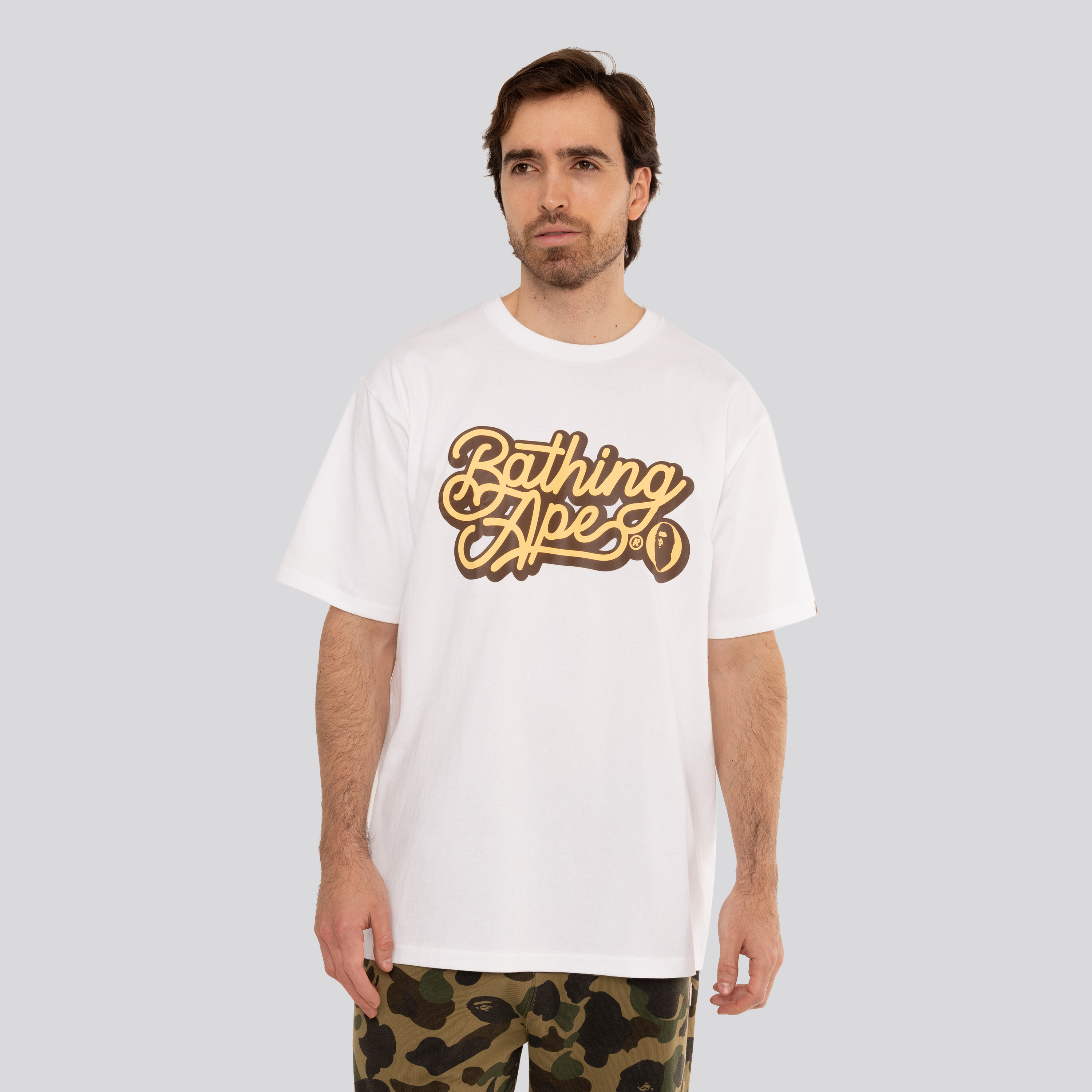 Camiseta Blanca BAPE Bathing Ape Script Logo