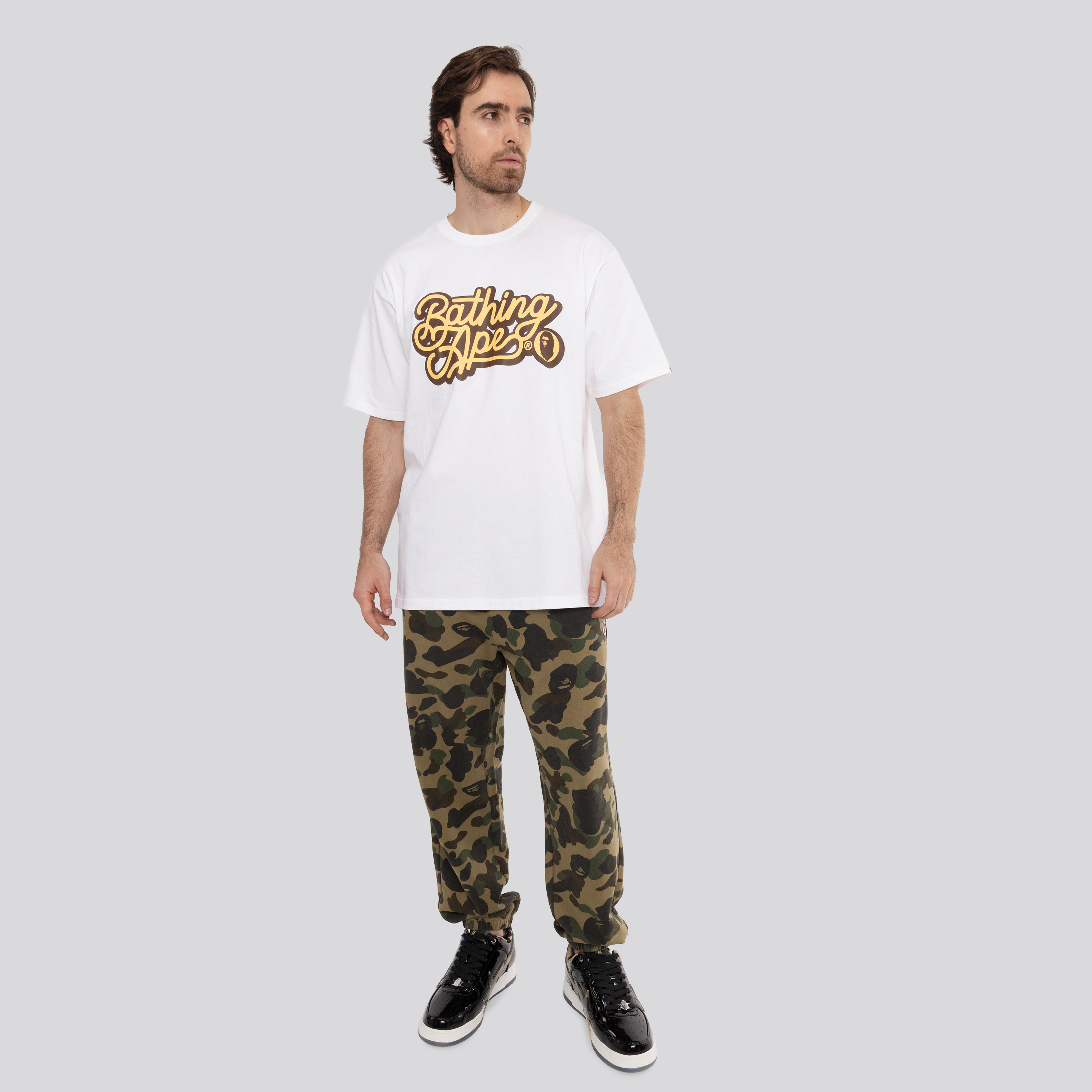 Camiseta Blanca BAPE Bathing Ape Script Logo