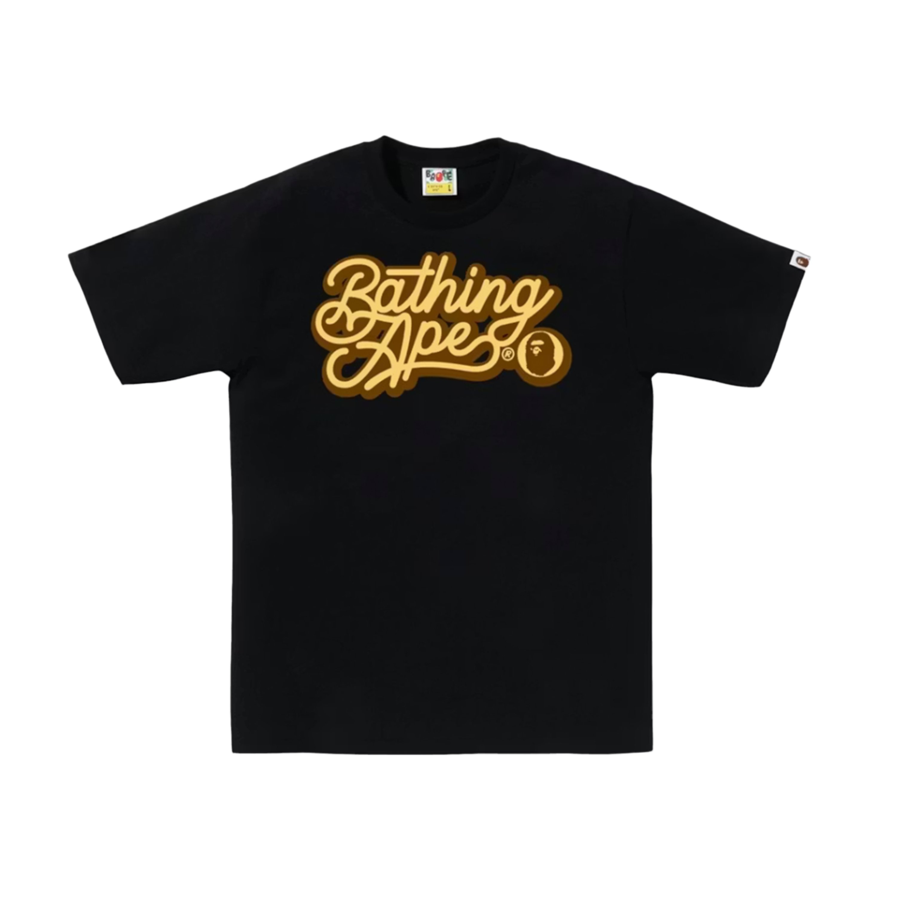 Camiseta Negra BAPE Bathing Ape Script Logo