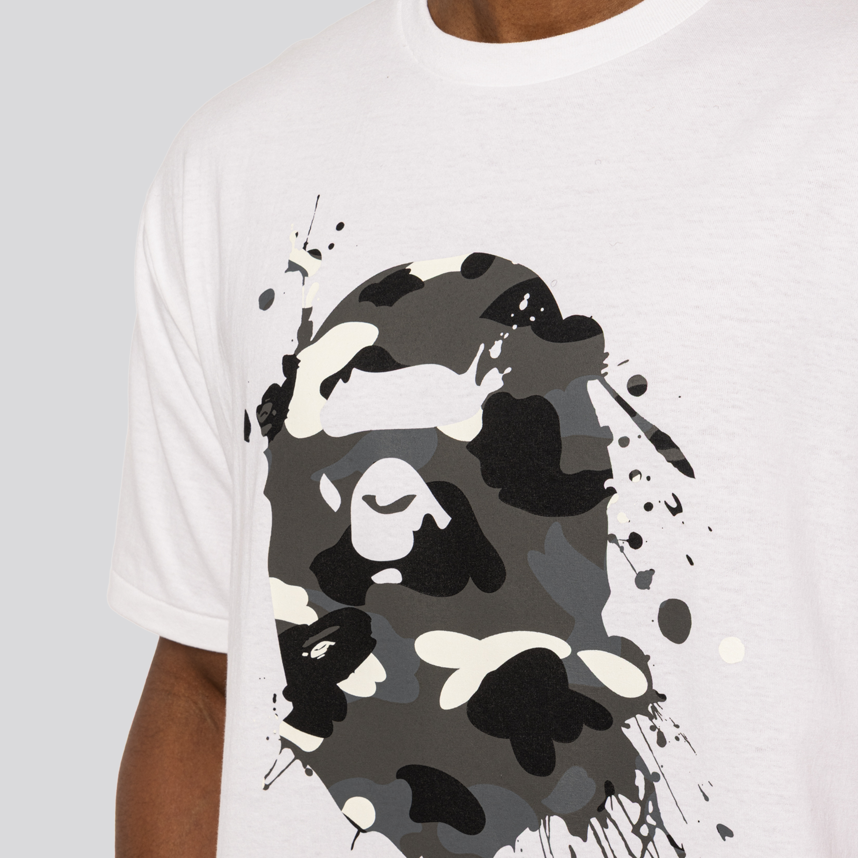 Camiseta Blanca BAPE City Camo Painting Ape Head